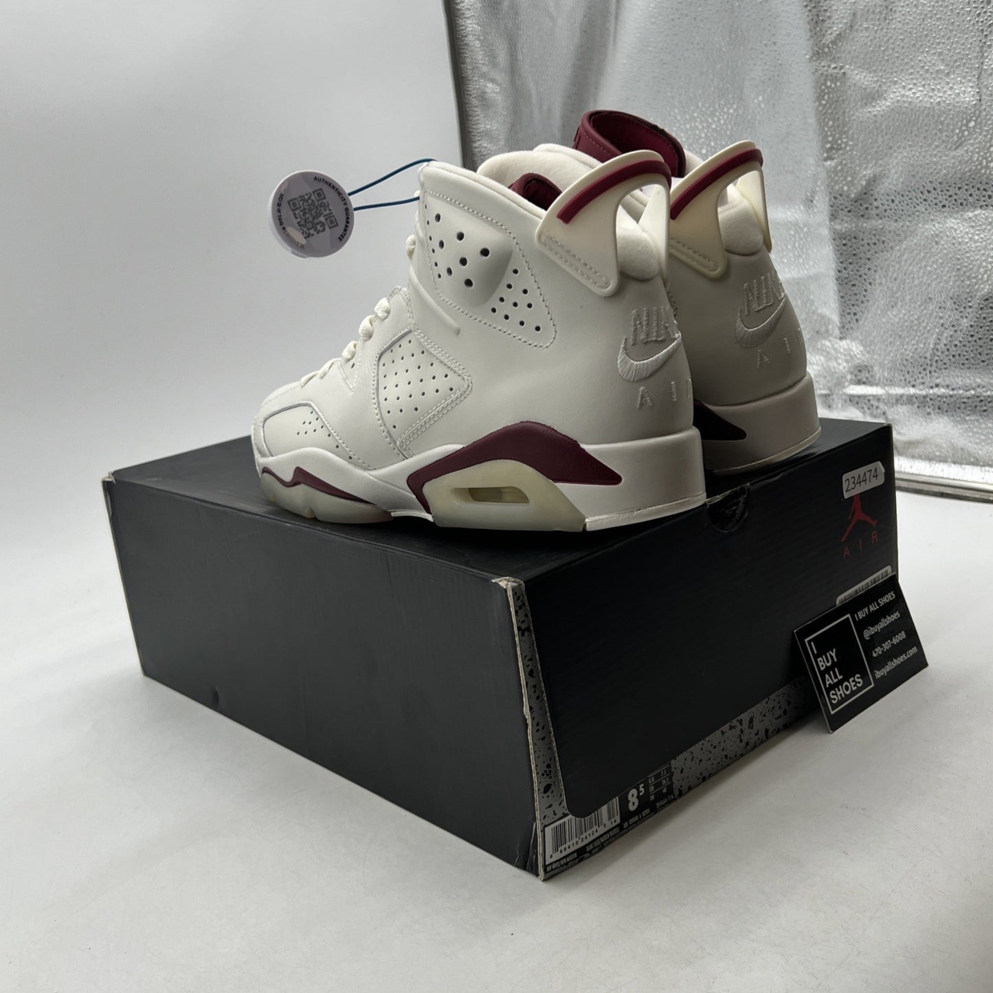Size 8.5 - Air Jordan 6 Retro 2015 Maroon (384664-116)
