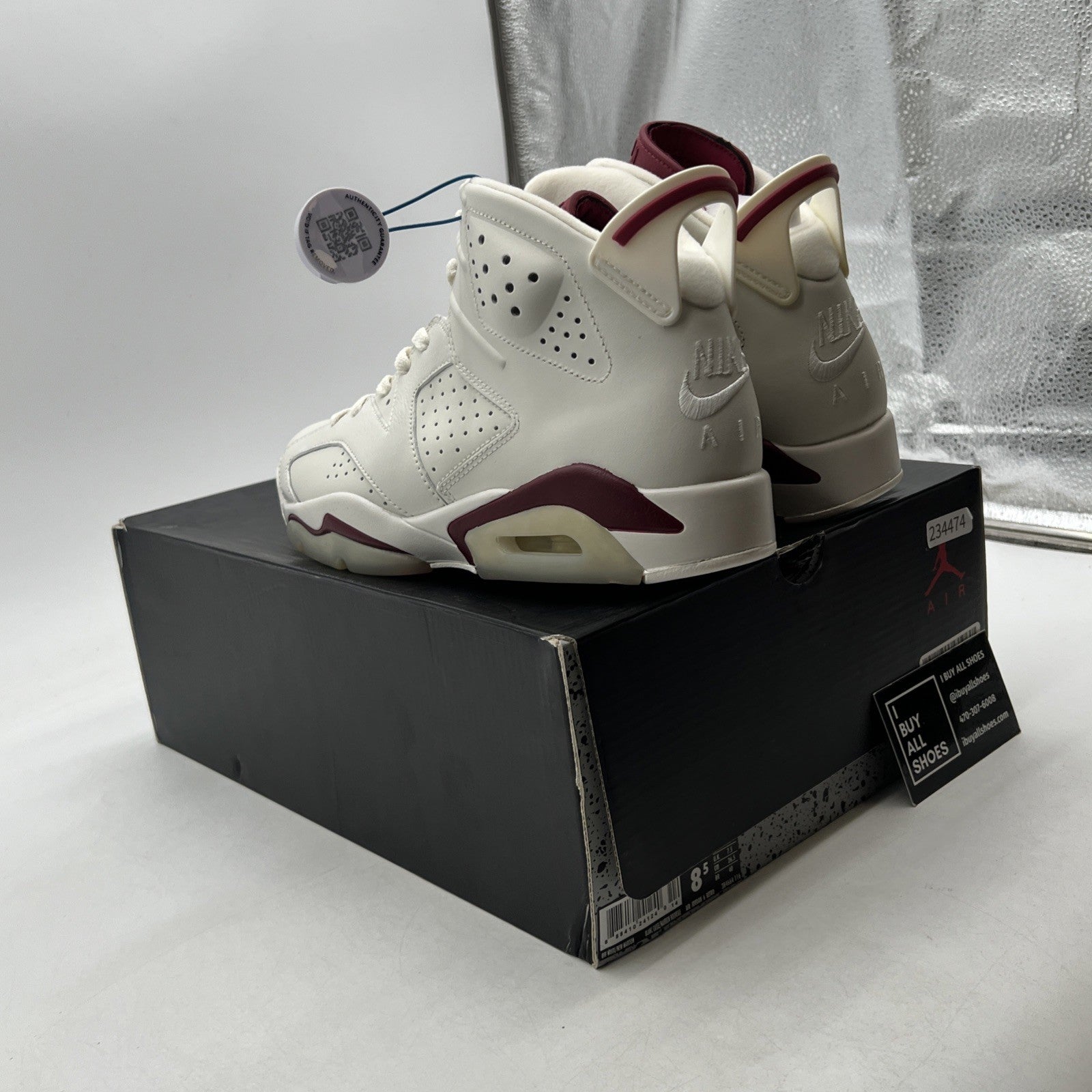 Size 8.5 - Air Jordan 6 Retro 2015 Maroon (384664-116)