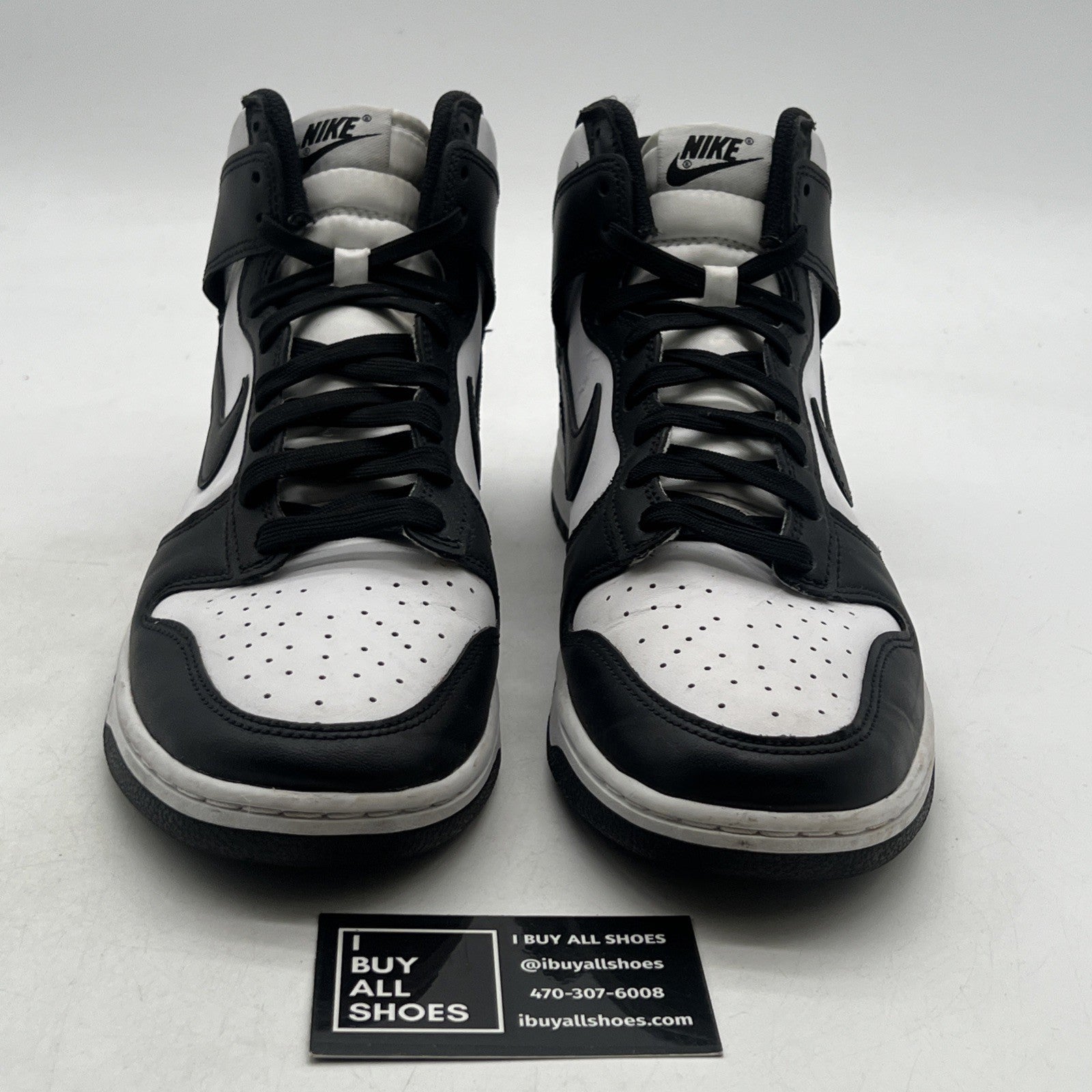 Size 10.5 - Nike Dunk High Black White (DD1399-105)