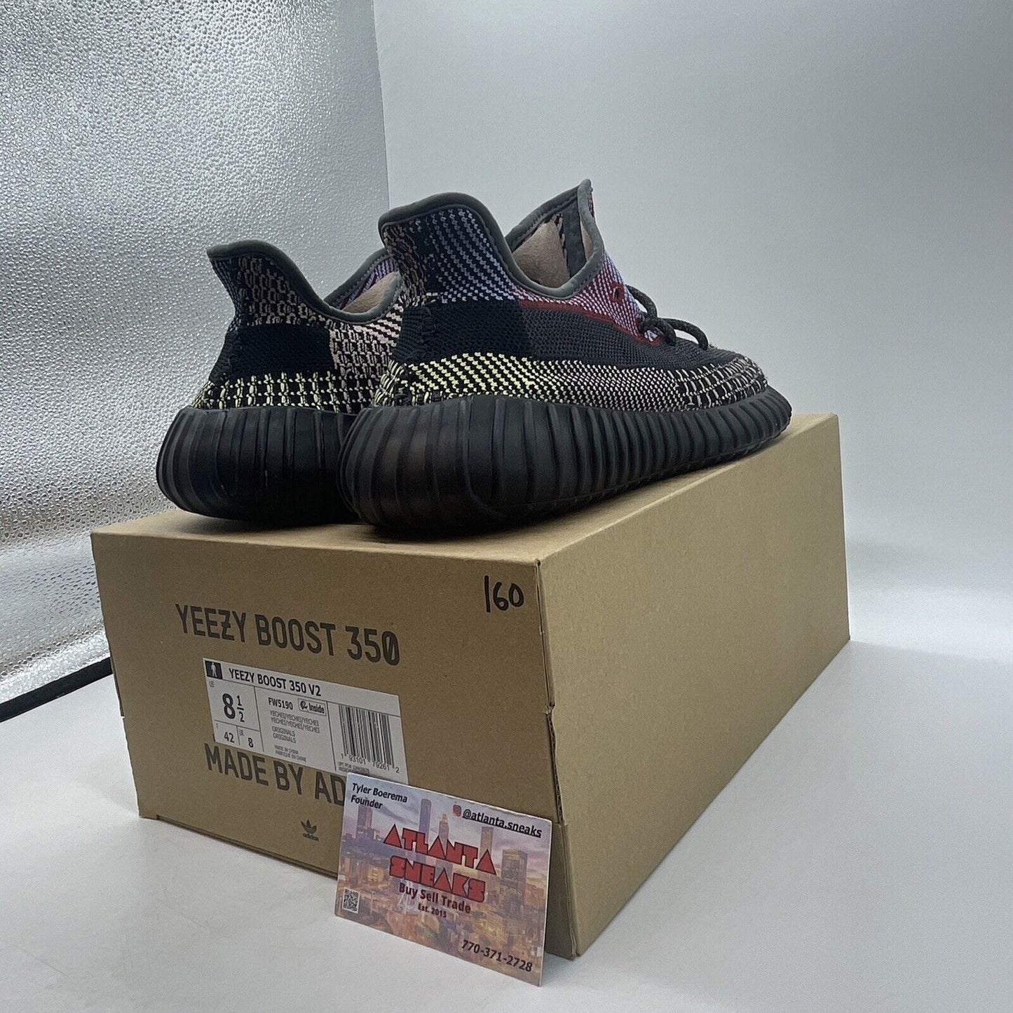 Size 8.5 - adidas Yeezy Boost 350 V2 Yecheil Non-Reflective Black (FW5190)