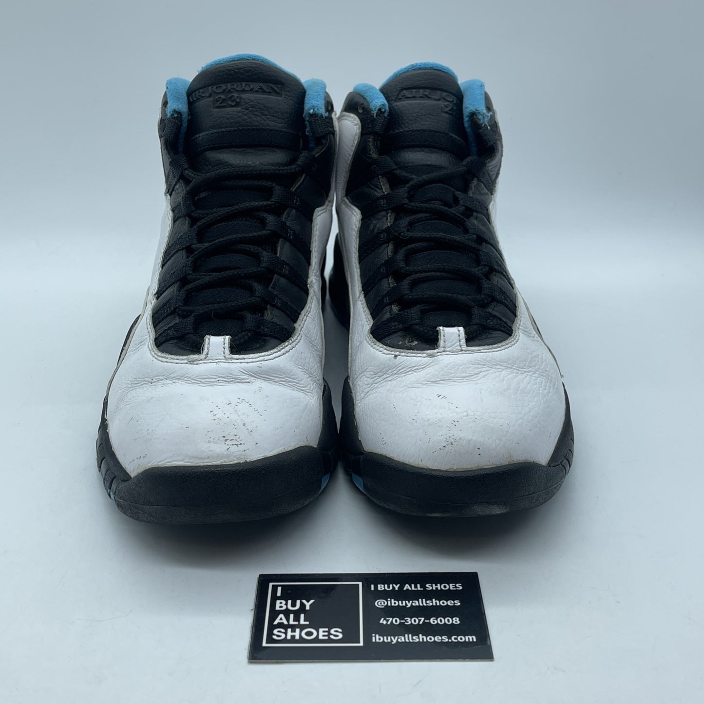 Size 10.5 - Air Jordan 10 Retro 2014 Powder Blue White Leather (310805-106)
