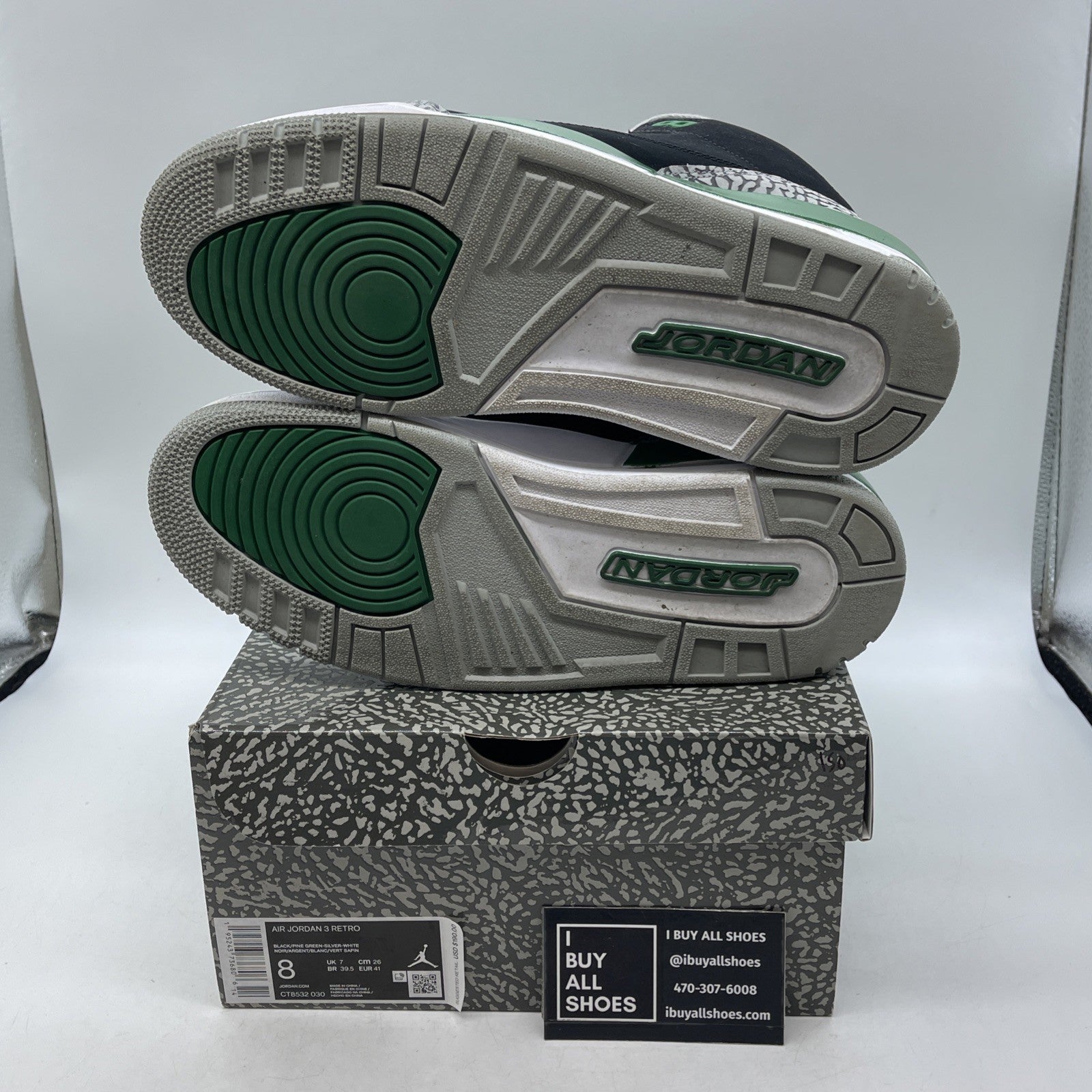 Size 8 - Air Jordan 3 Retro Mid Pine Green (CT8532-030)
