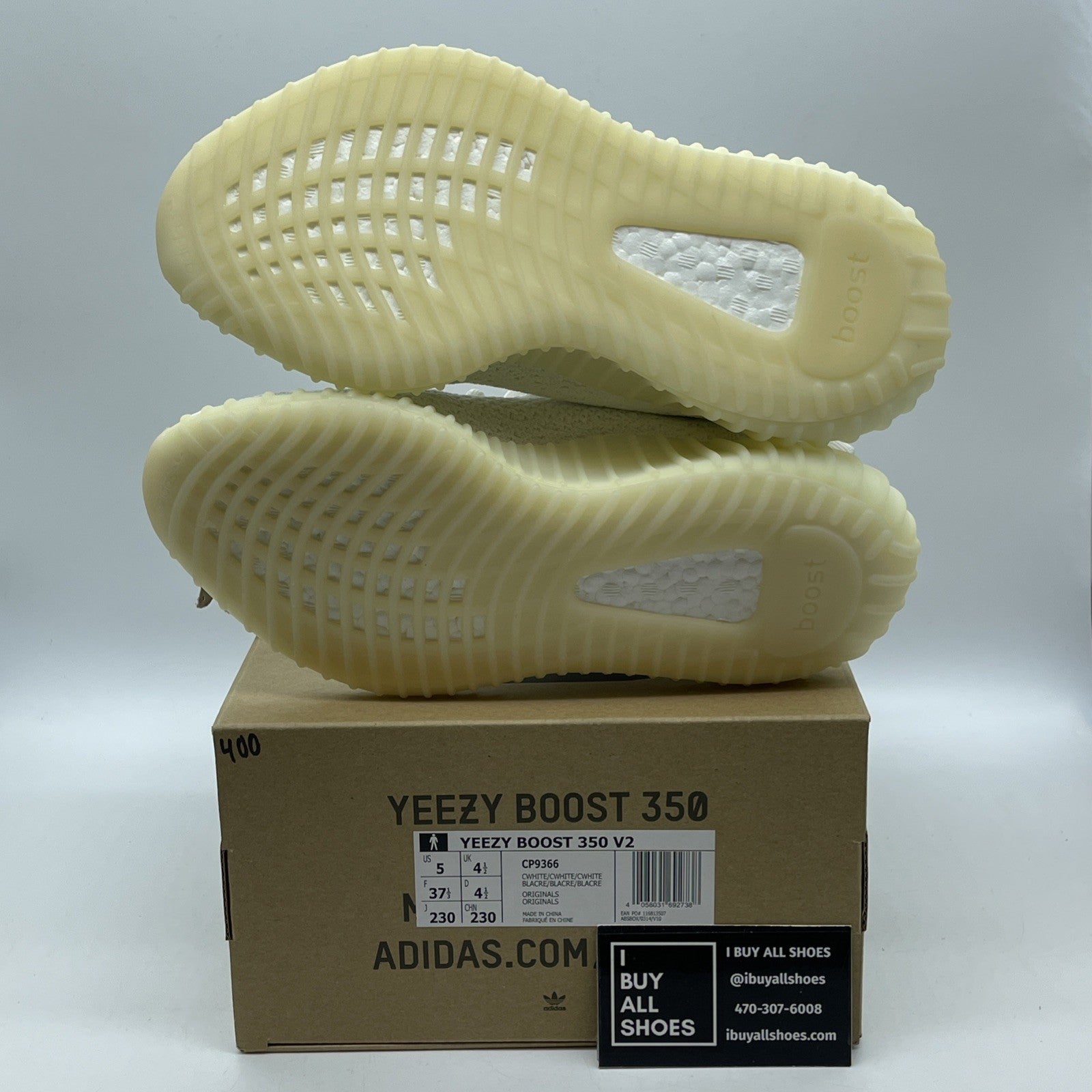 Size 5 - adidas Yeezy Boost 350 V2 Low Cream White / Triple White (CP9366)