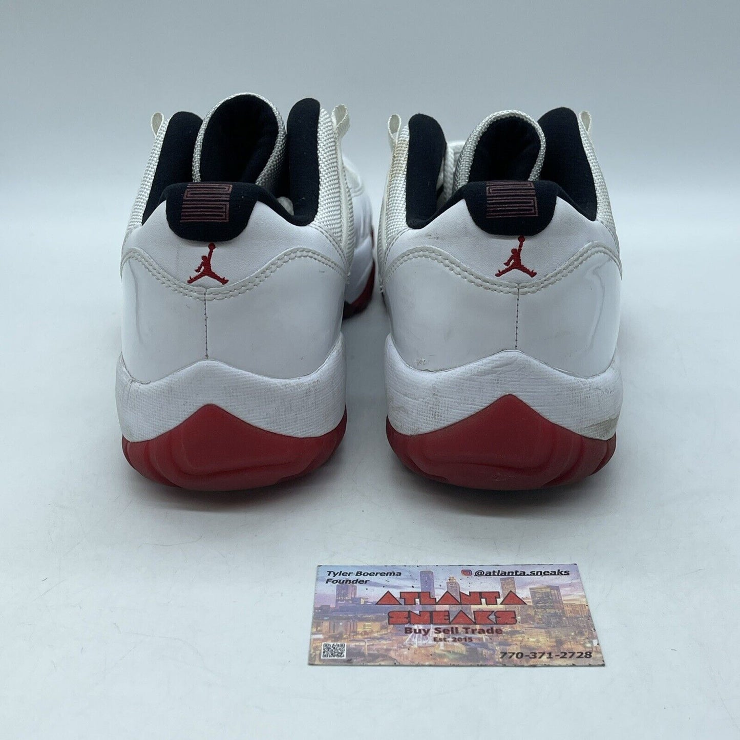 Size 12 - Air Jordan 11 Retro Low Cherry Bottom Red White Leather (528895-101)