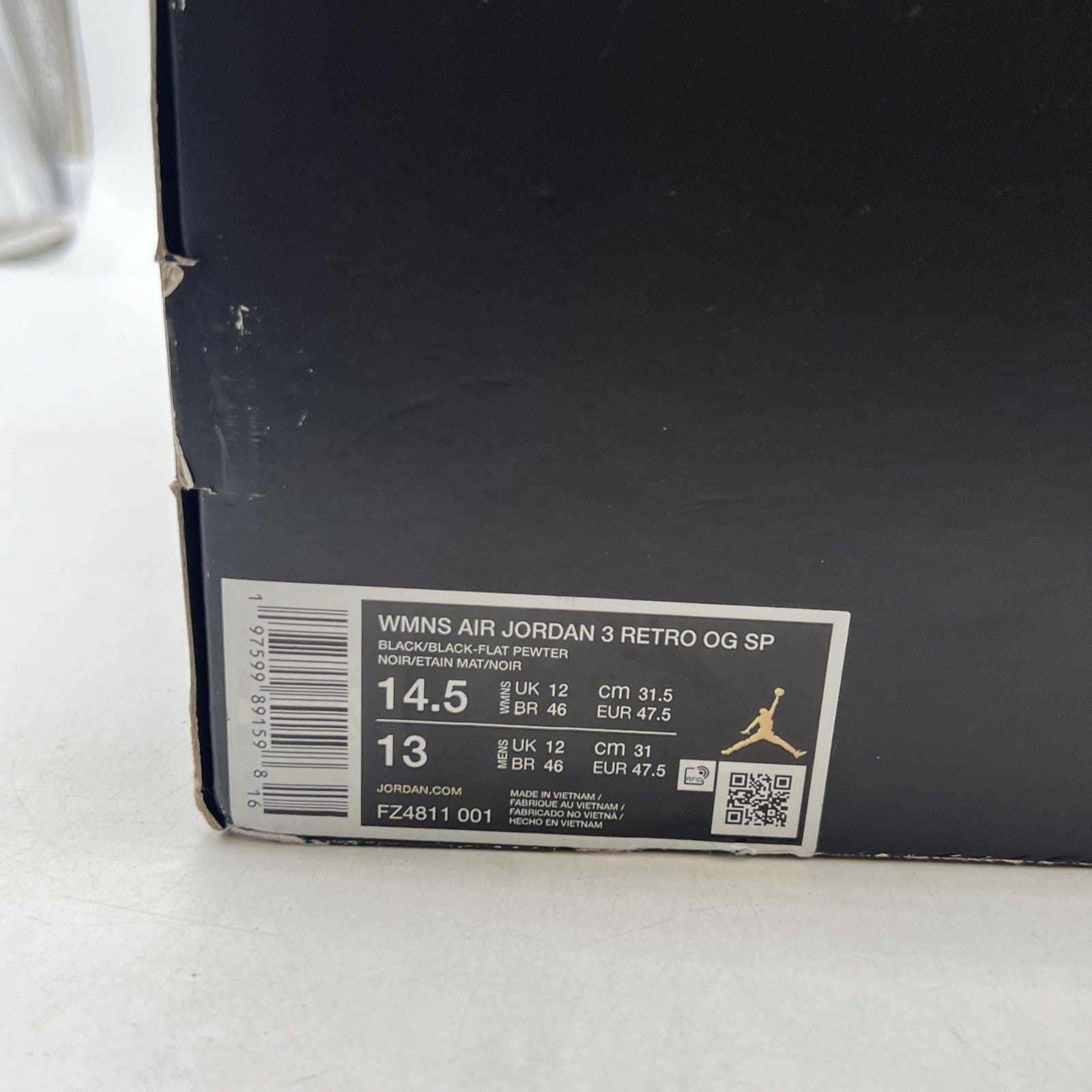 Size 14.5W- A Ma Maniére x Air Jordan 3 Retro “While You Were Sleeping”