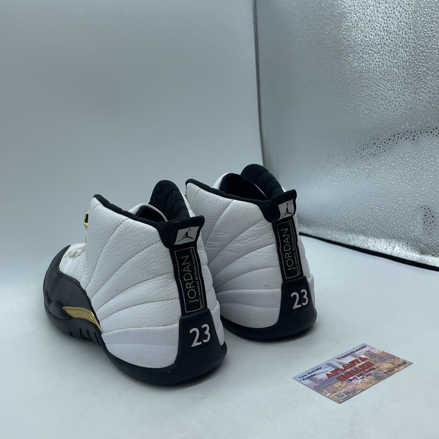 Size 11.5 - Jordan 12 Royalty Black White Gold Leather (CT8013-170)