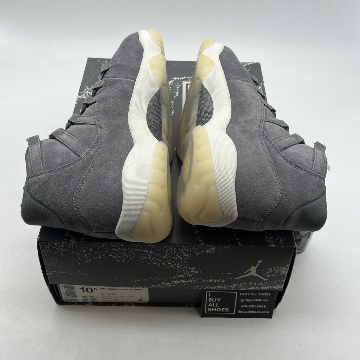 Size 10.5 - Air Jordan 11 Retro Premium Grey Suede (914433-003)