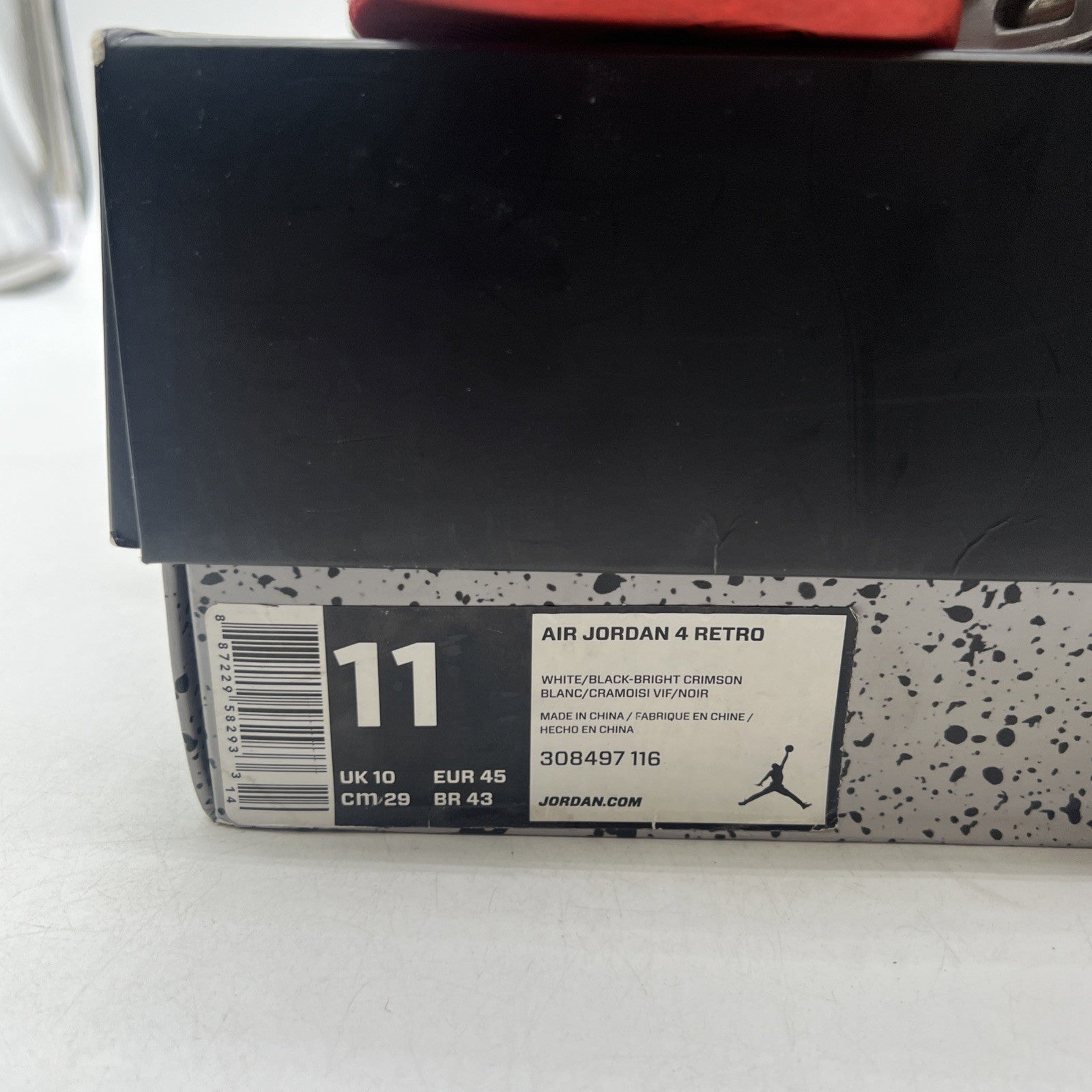 Size 11 - Air Jordan 4 Retro Pale Citron Bright Crimson (308497-116)