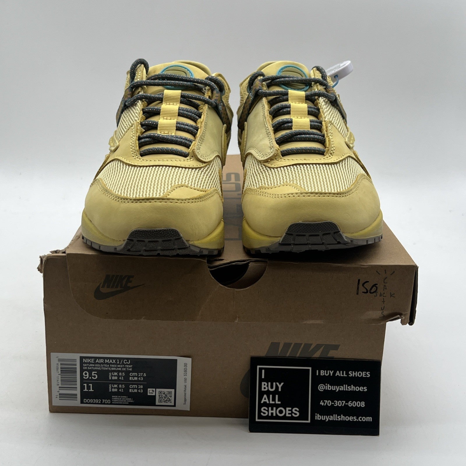 Size 9.5 - Nike Air Max 1 x Travis Scott Saturn Gold (DO9392-700)