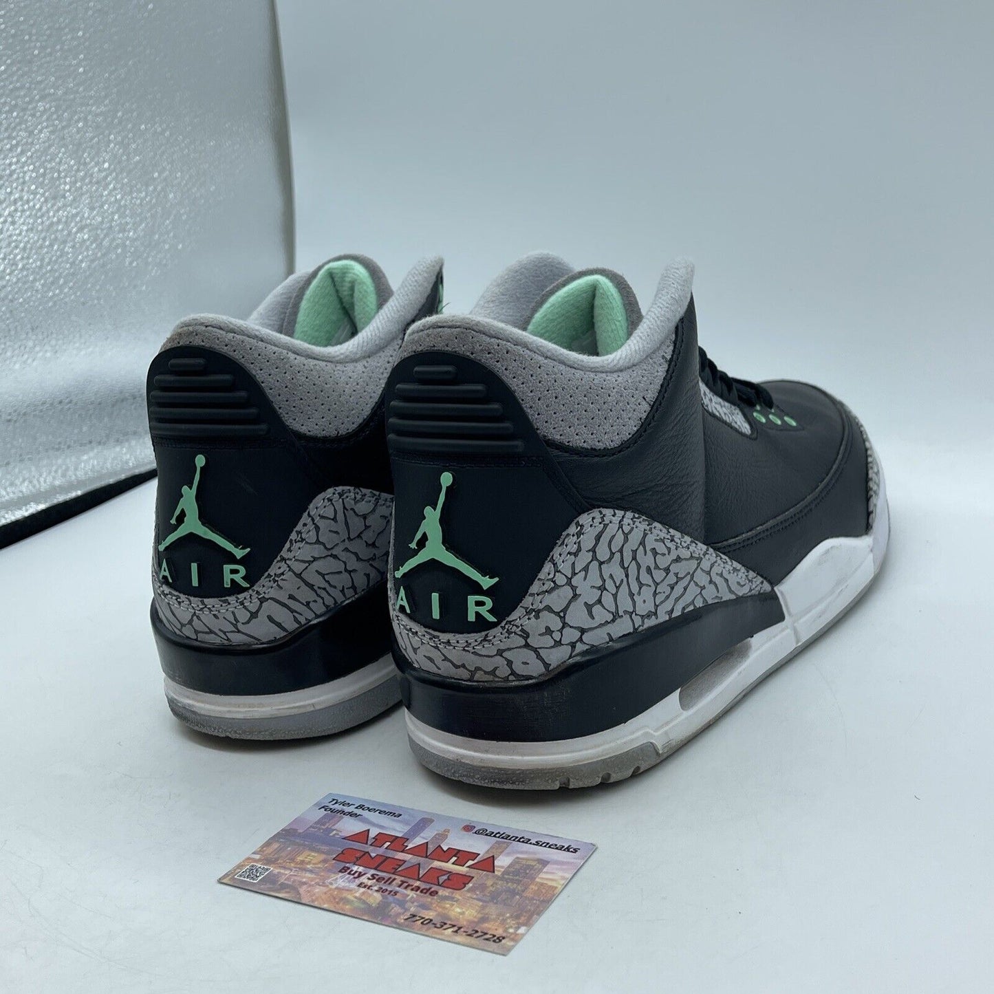 Size 10 - Air Jordan 3 Retro Green Glow Black Gray White (CT8532-031)