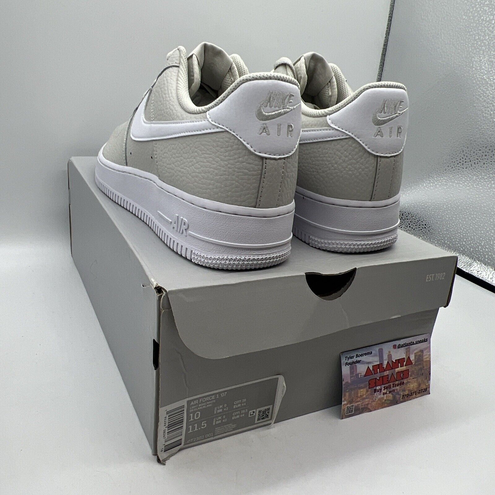 Size 10 - Nike Air Force 1 Light Bone 2020 - CT2302-001 Brand New Og All