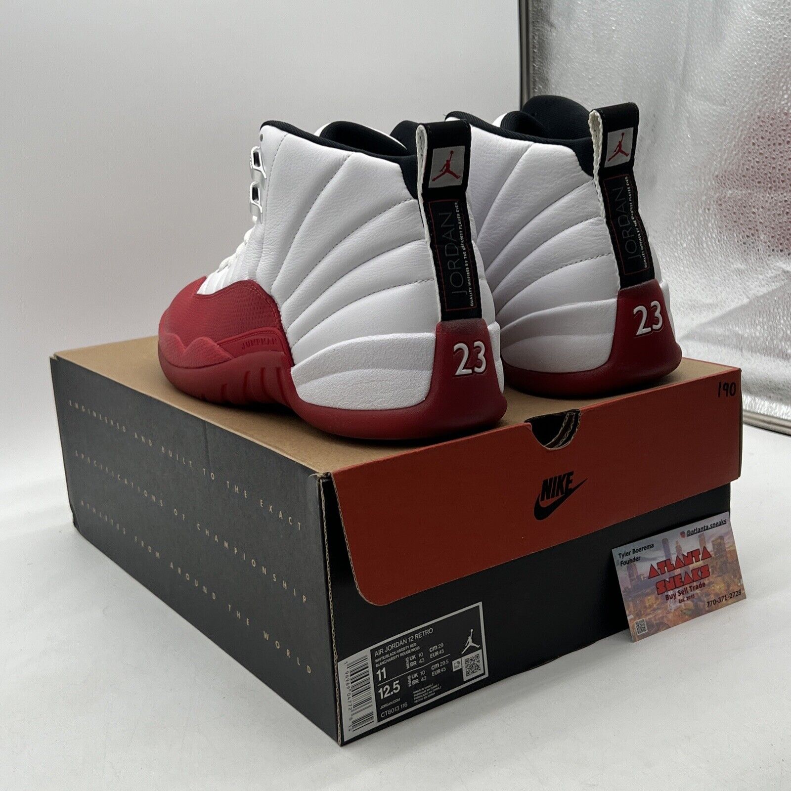 Size 11 - Jordan 12 Retro 2023 Mid Cherry White Leather (CT8013-116)