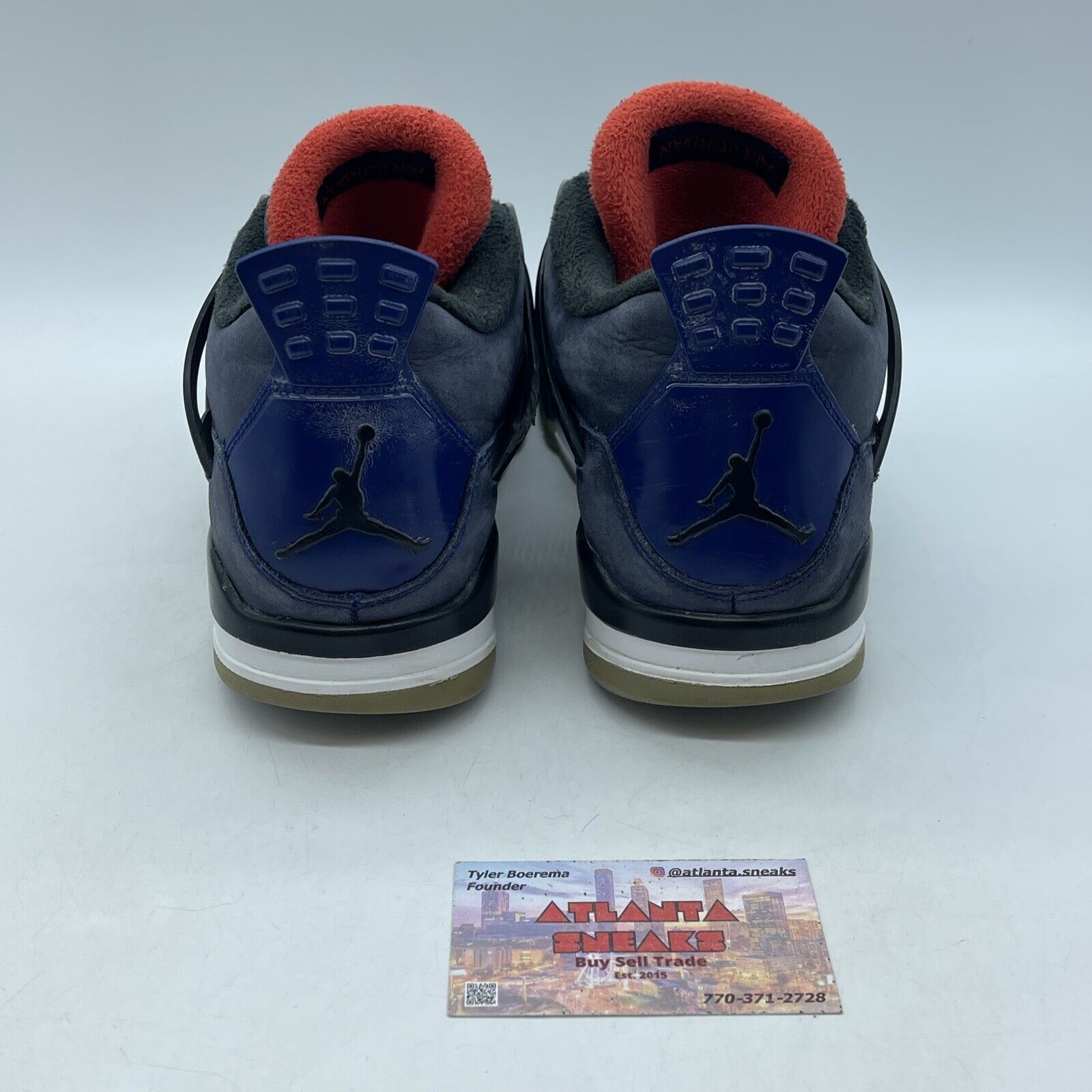 Size 9.5 - Jordan 4 Winter Loyal Blue Suede Black Grey Leather (CQ9597-401)