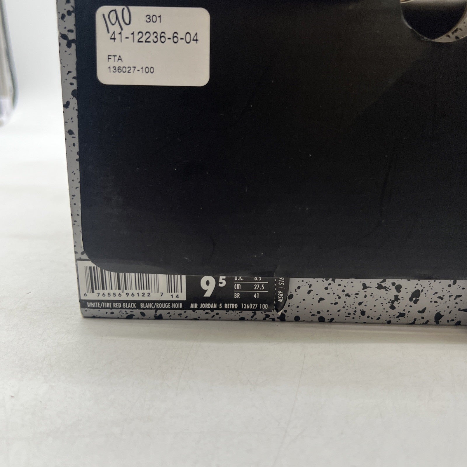 Size 9.5 - Air Jordan 5 Retro 2013 White Fire Red (136027-100)