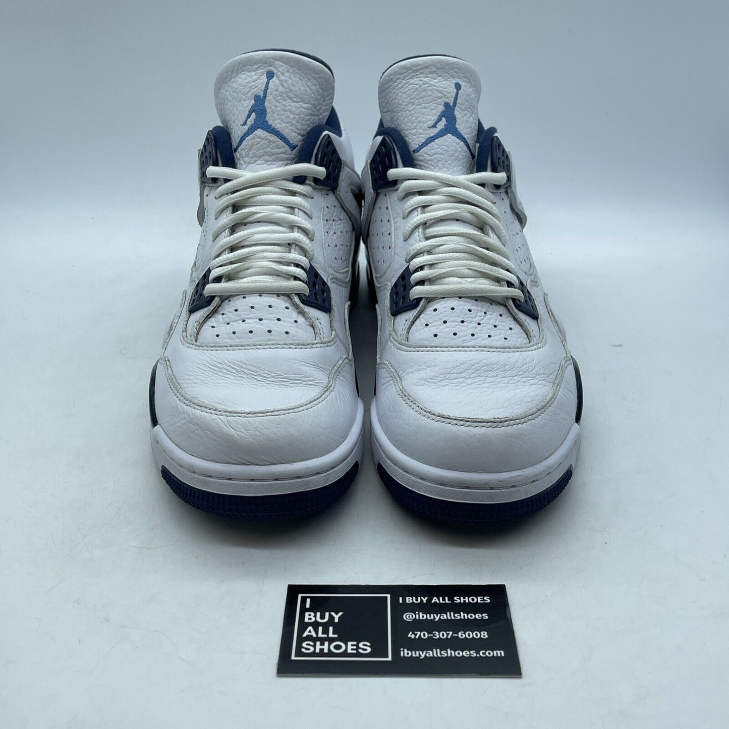 Size 10 - Air Jordan 4 Retro LS Columbia Blue White Leather (314254-107)