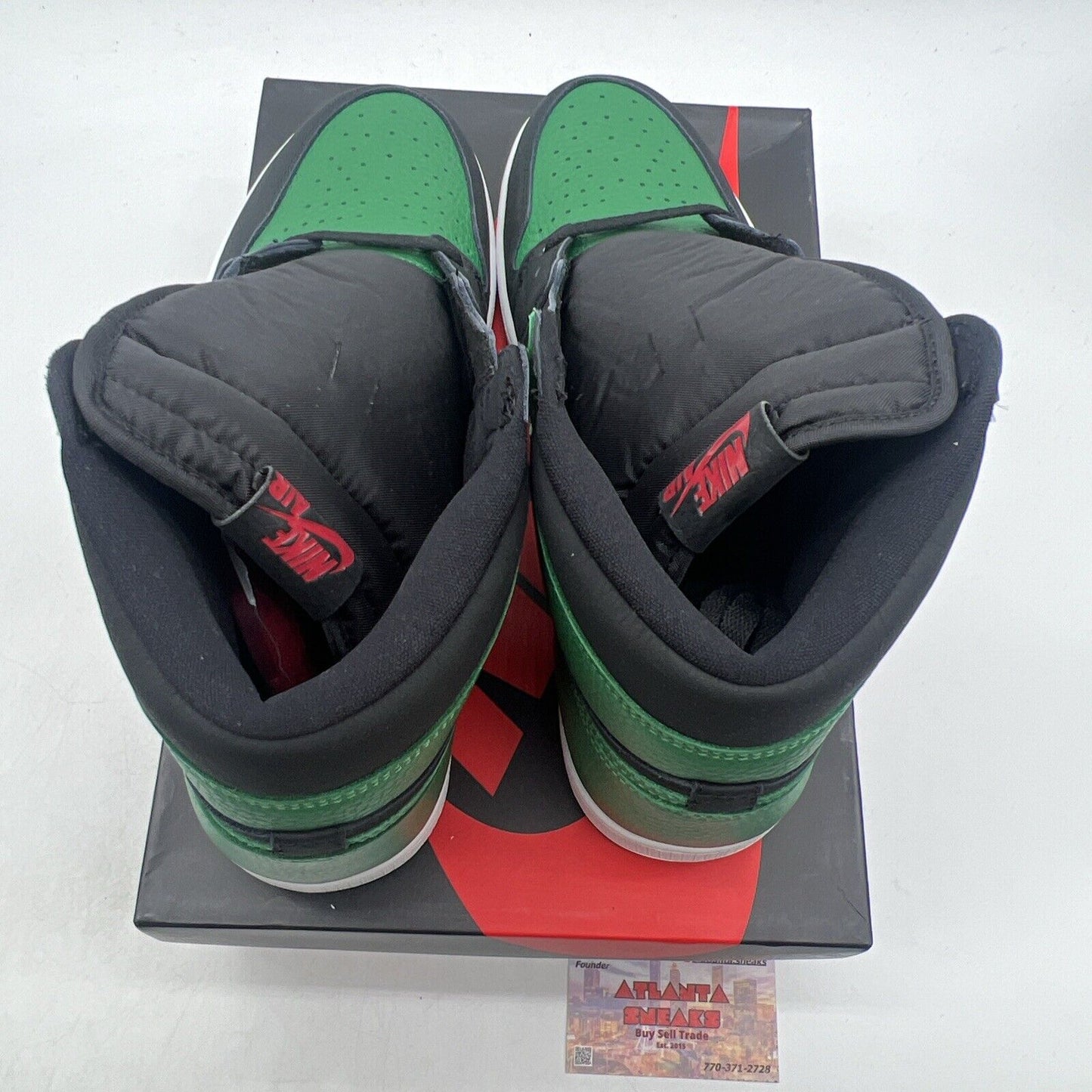 Size 11.5 - Jordan 1 Retro OG High Pine Green 2.0 Black Leather (555088-030)