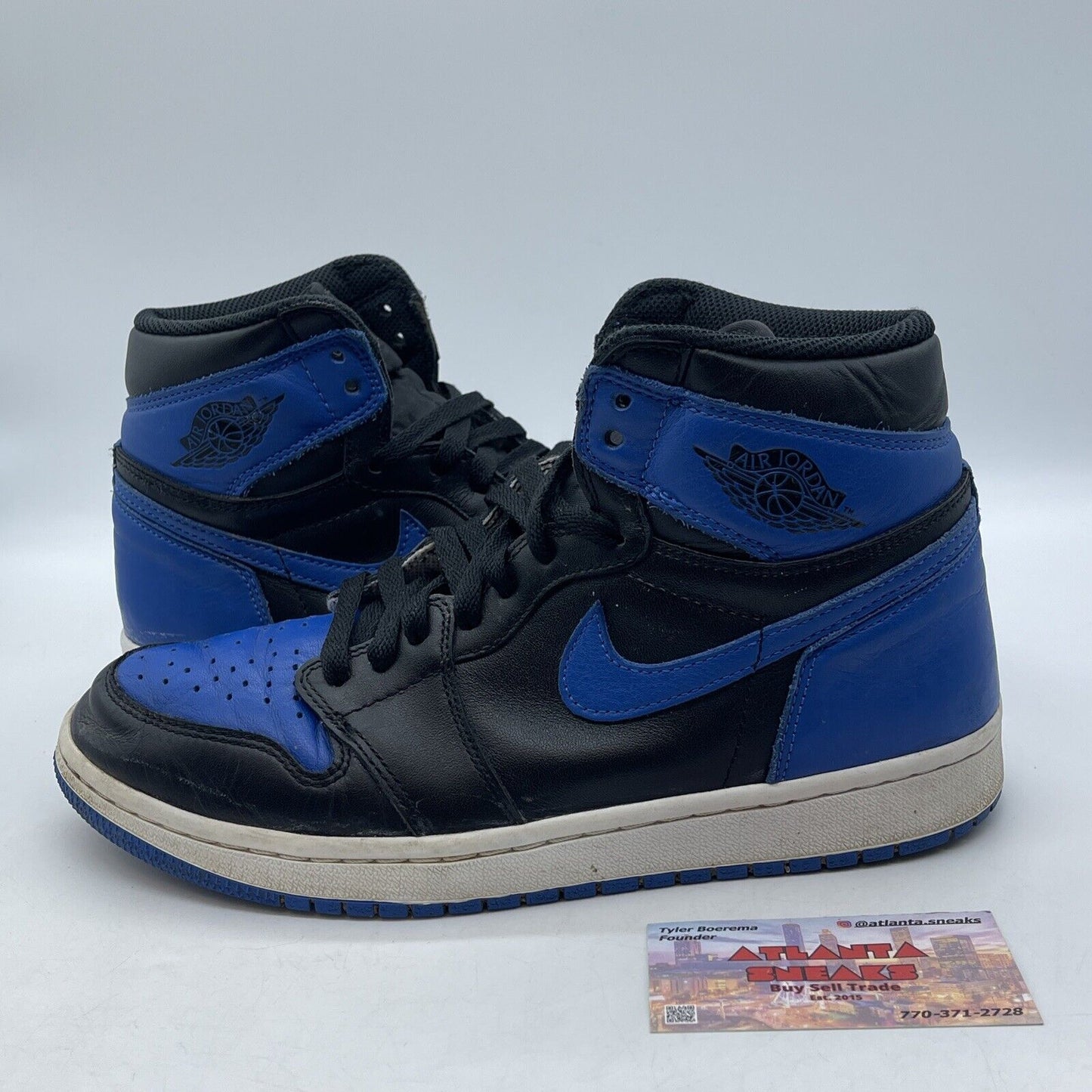 Size 8.5 - Jordan 1 Retro OG High Royal White Black Blue Leather (555088-007)