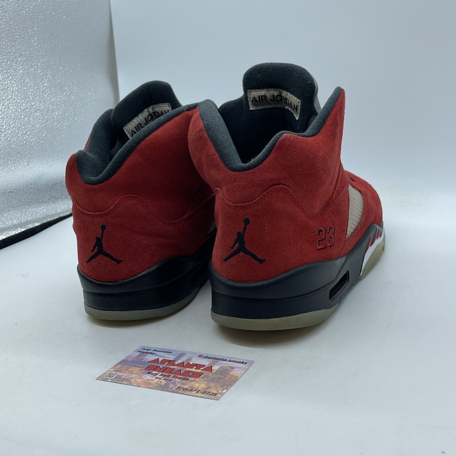 Size 11 - Jordan 5 Retro Mid Raging Bull Red Suede Black White (DD0587-600)