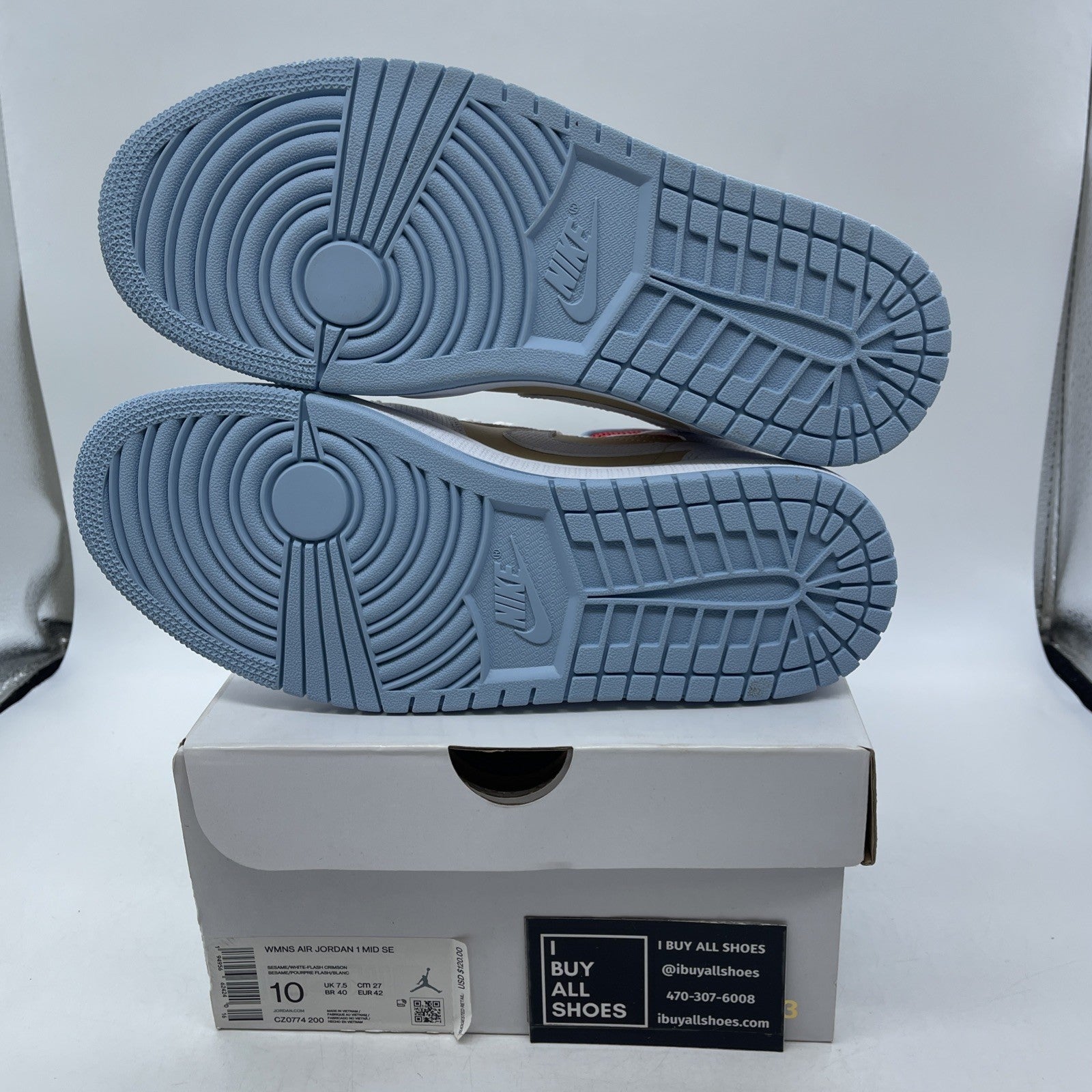 Size 10W - Air Jordan 1 SE Mid Sesame (CZ0774-200)