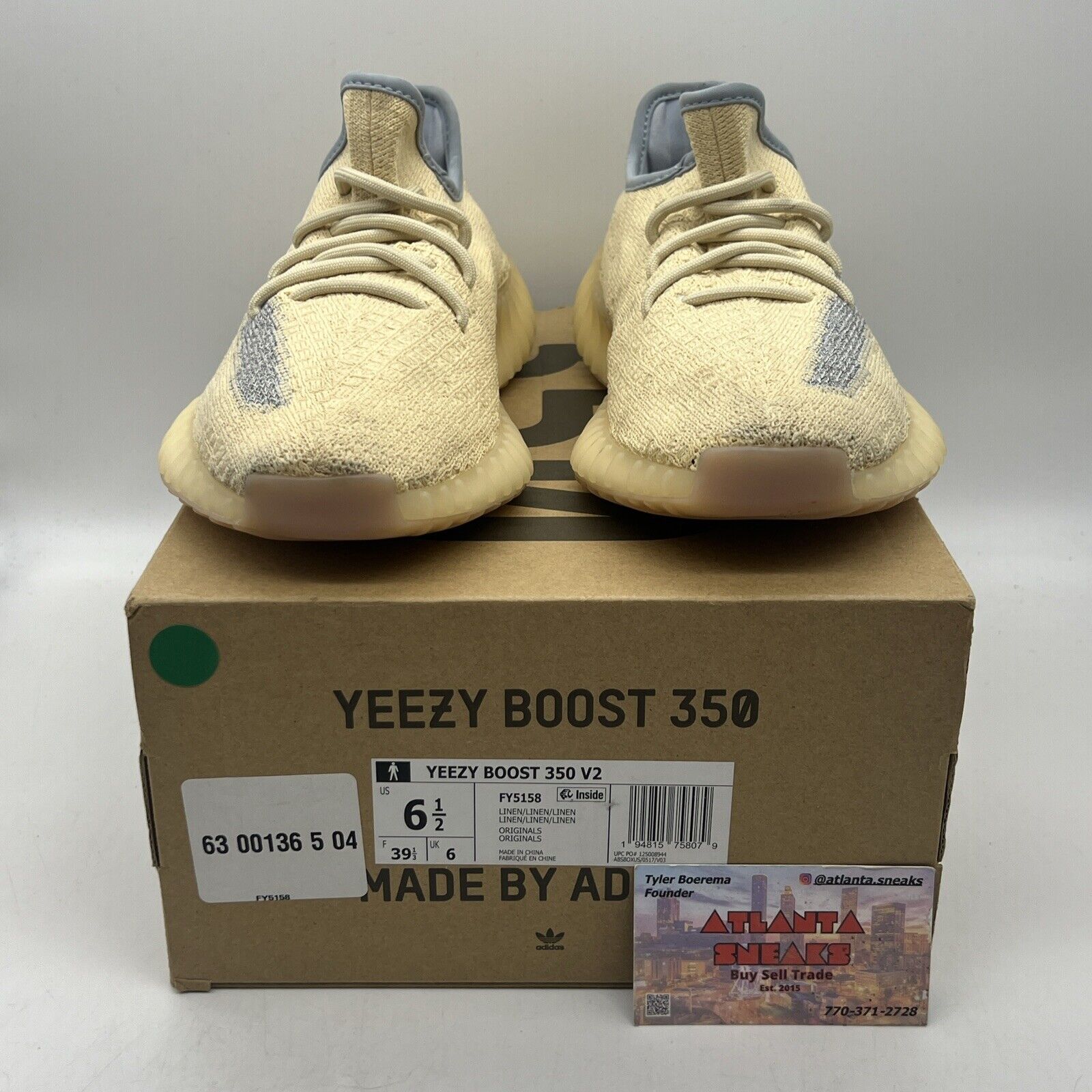 Size 6.5 - adidas Yeezy Boost 350 V2 Linen Grey (FY5158)