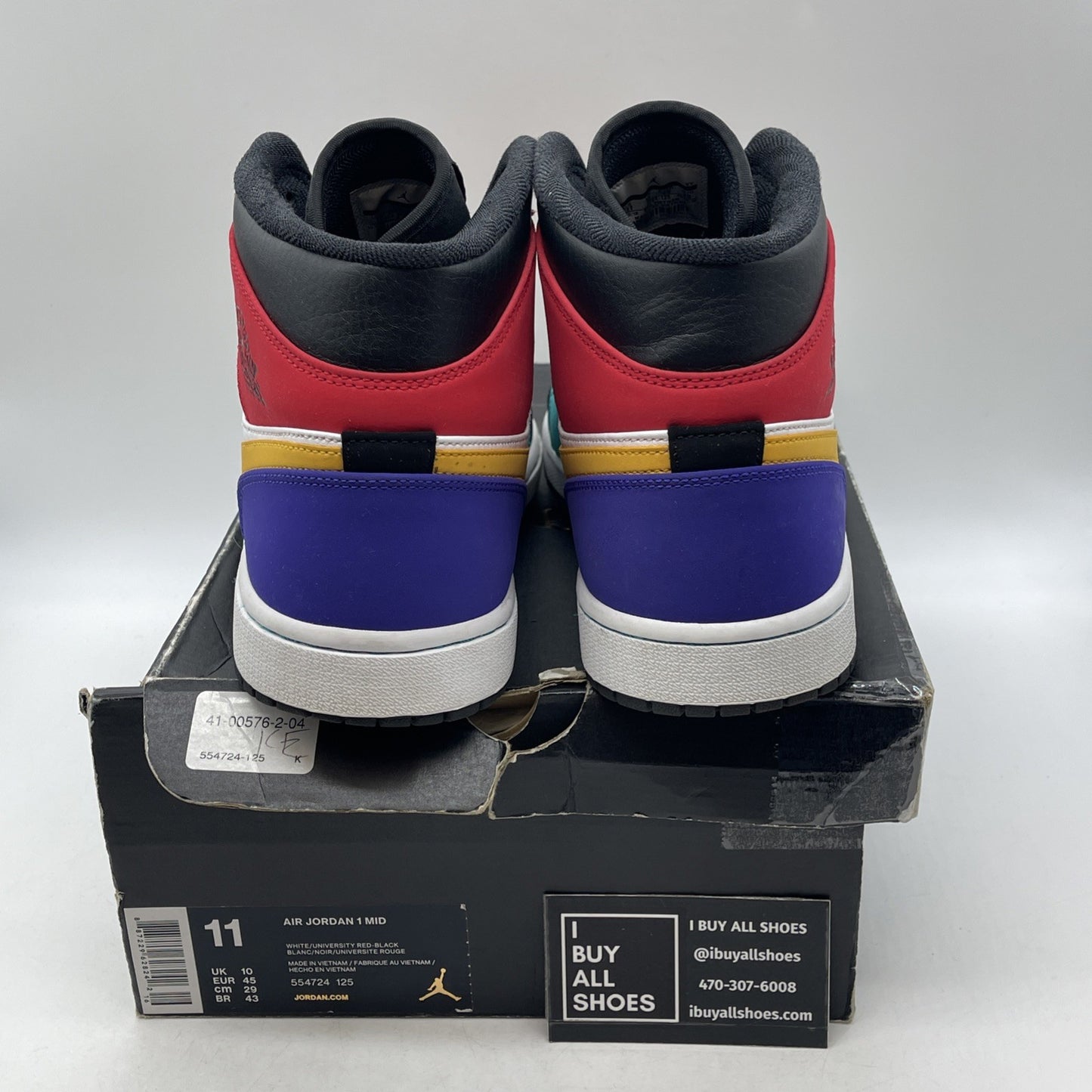 Size 11 - Air Jordan 1 Mid Multi-Color (554724-125)