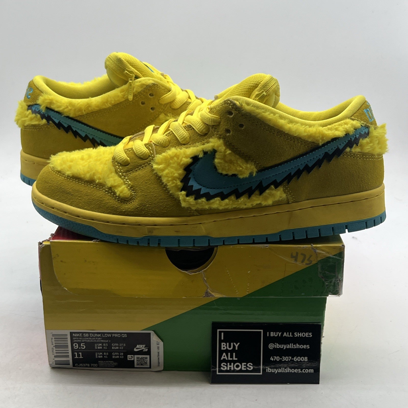 Size 9.5 - Nike Dunk Low SB x Grateful Dead Yellow Bear (CJ5378-700)
