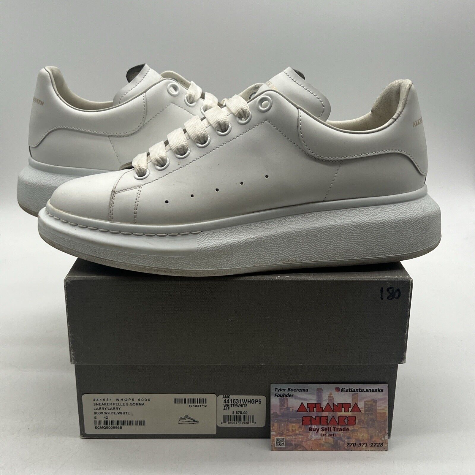 Size 9 - Alexander McQueen Men’s Oversized Sneaker Size White