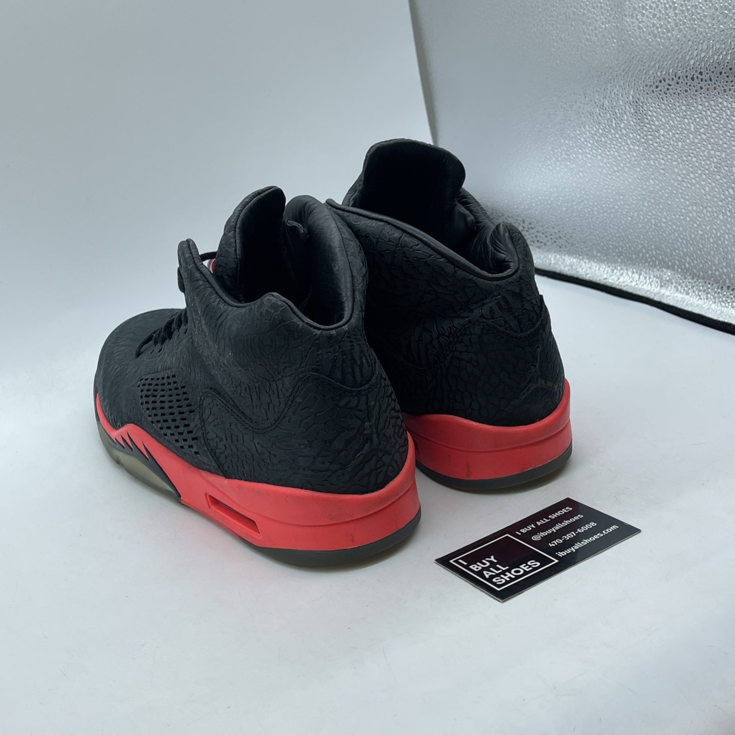 Size 11.5 - Air Jordan 5 Retro 3Lab5 Infrared Black Suede (599581-010)