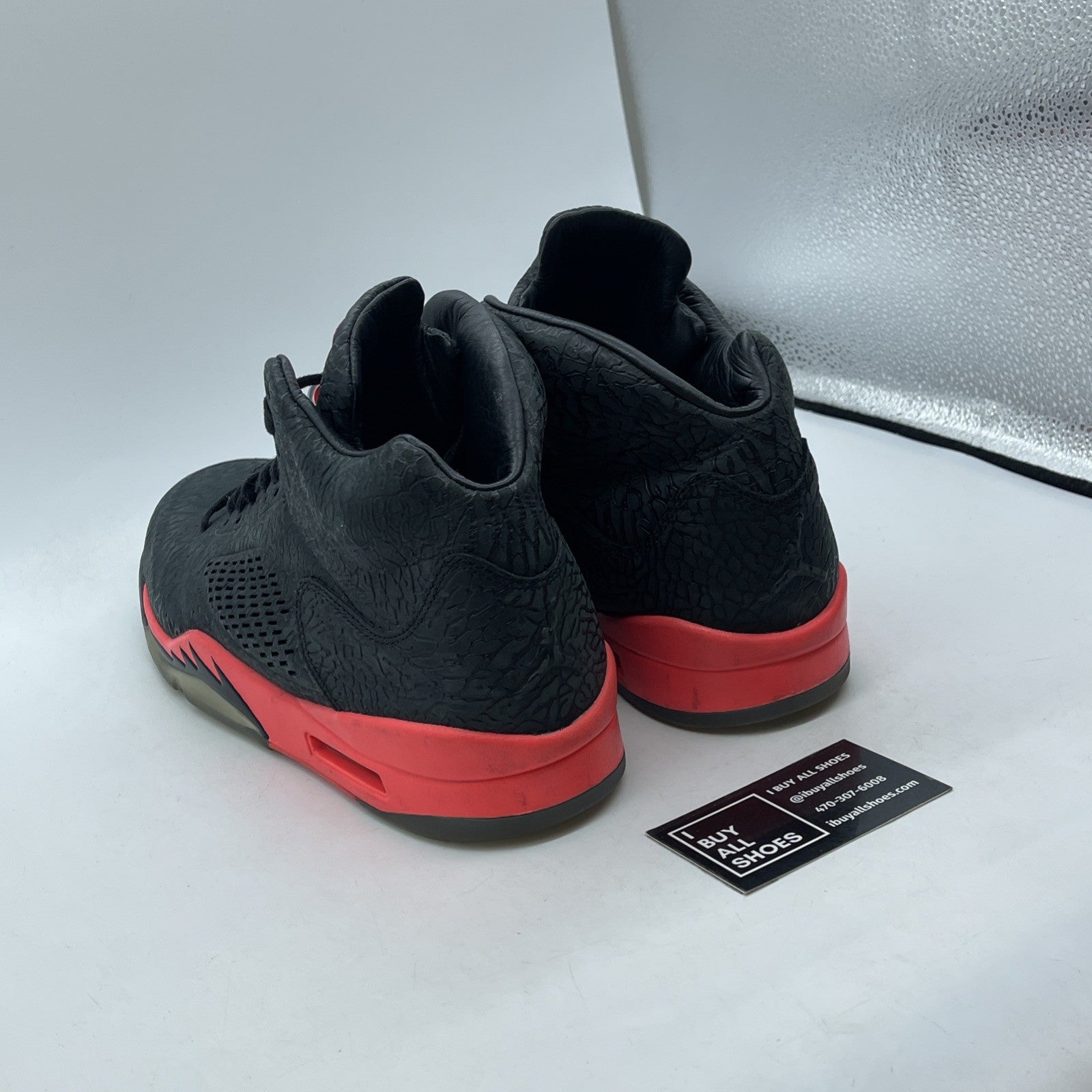 Size 11.5 - Air Jordan 5 Retro 3Lab5 Infrared Black Suede (599581-010)