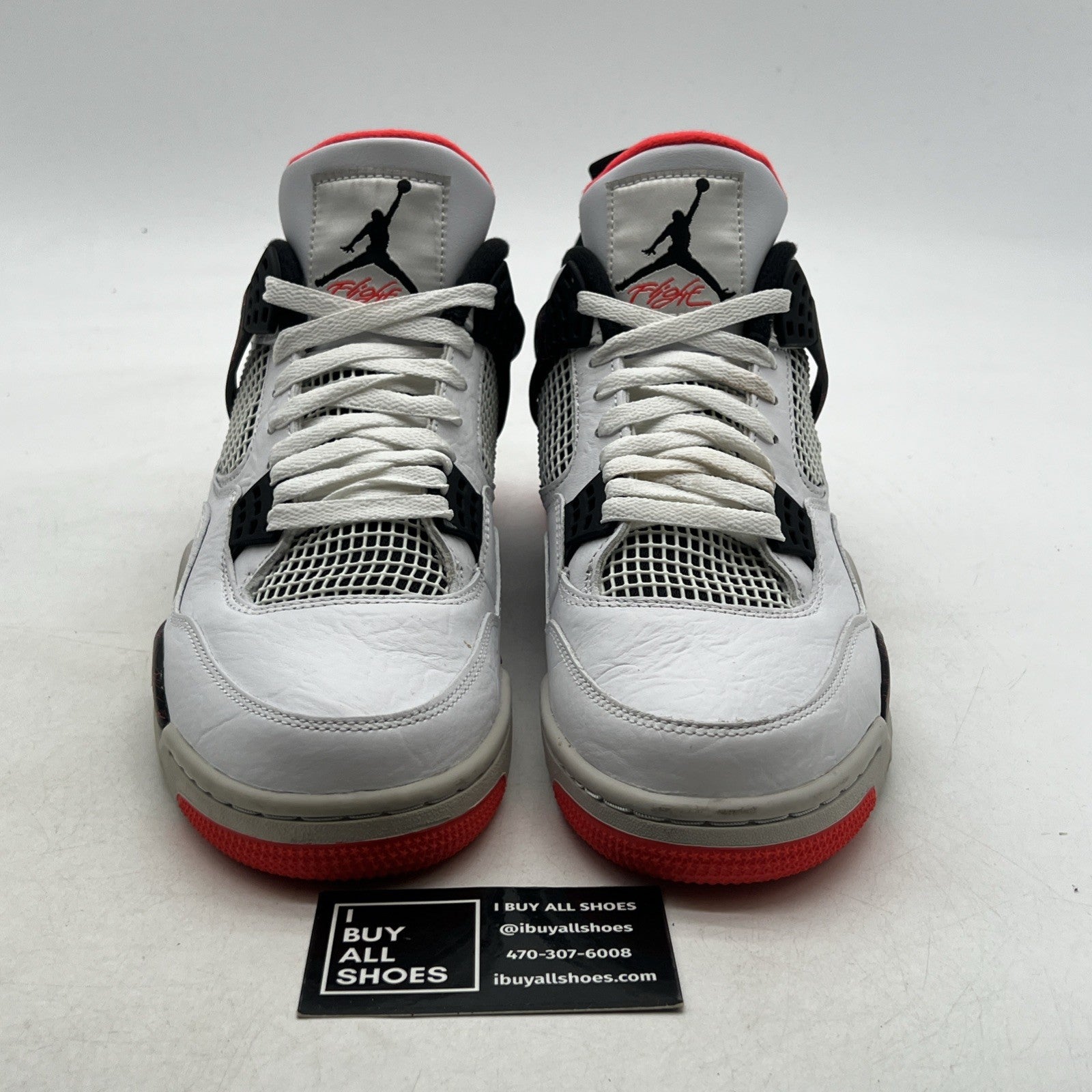 Size 10 - Air Jordan 4 Retro Pale Citron, Bright Crimson 2019 (308497-116)