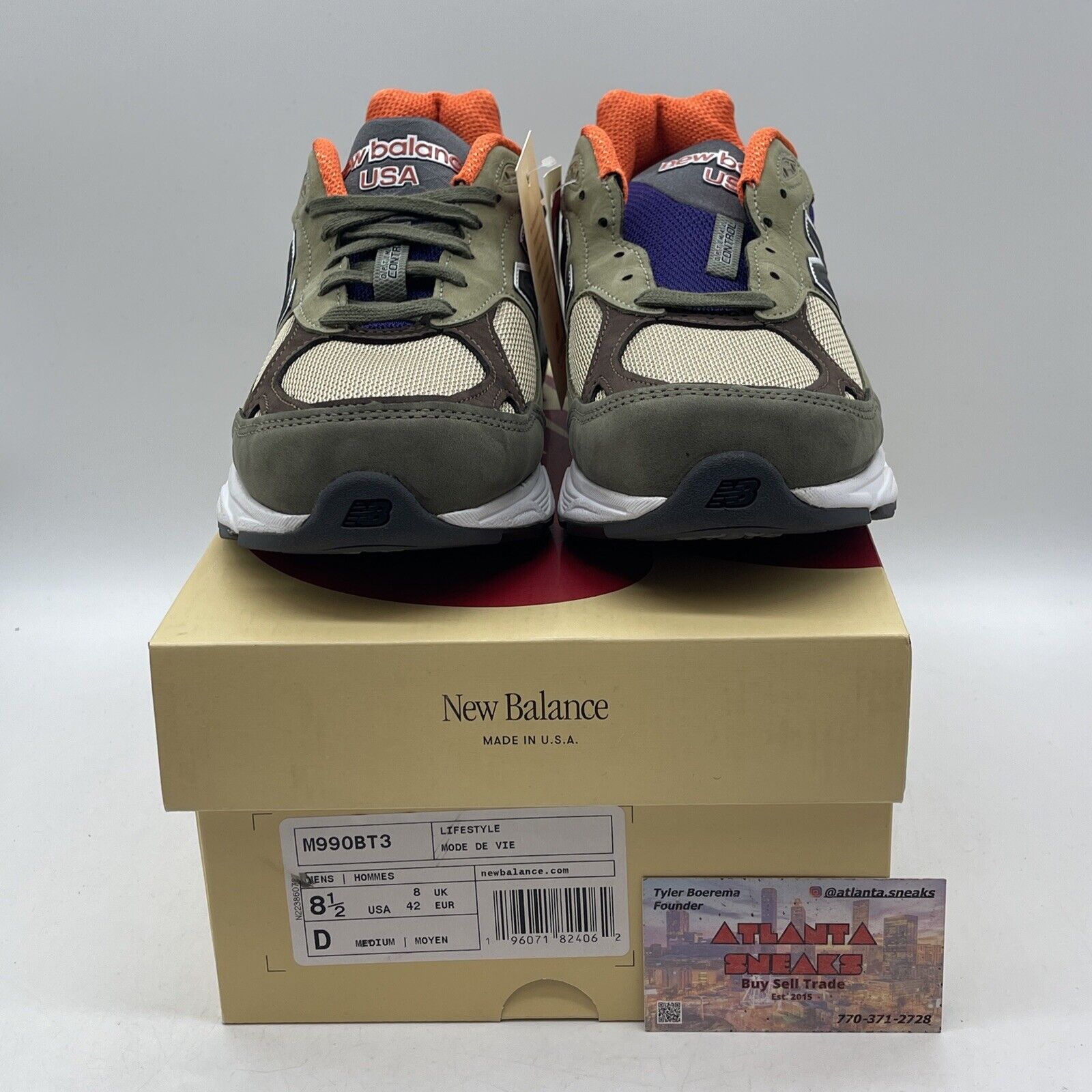 Size 8.5 - New Balance Teddy Santis x 990v3 Made in USA Tan Orange (M990BT3)