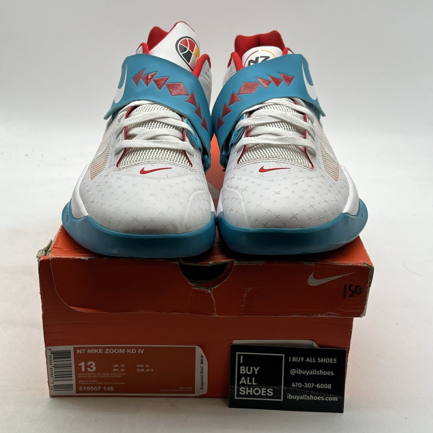Size 13 - Nike N7 1 Zoom KD 4 N7 (519567-146)