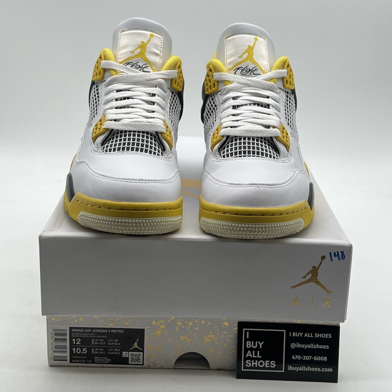 Size 12 - Air Jordan 4 Retro Vivid Sulfur W (AQ9129-101)