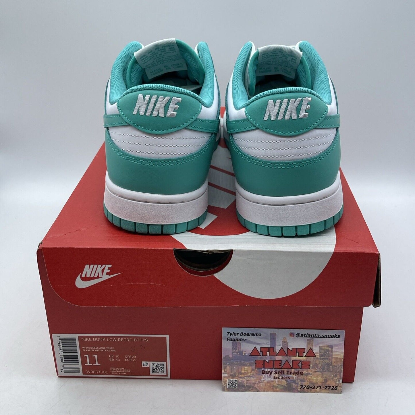 Size 11 - Nike Dunk Low Clear Jade