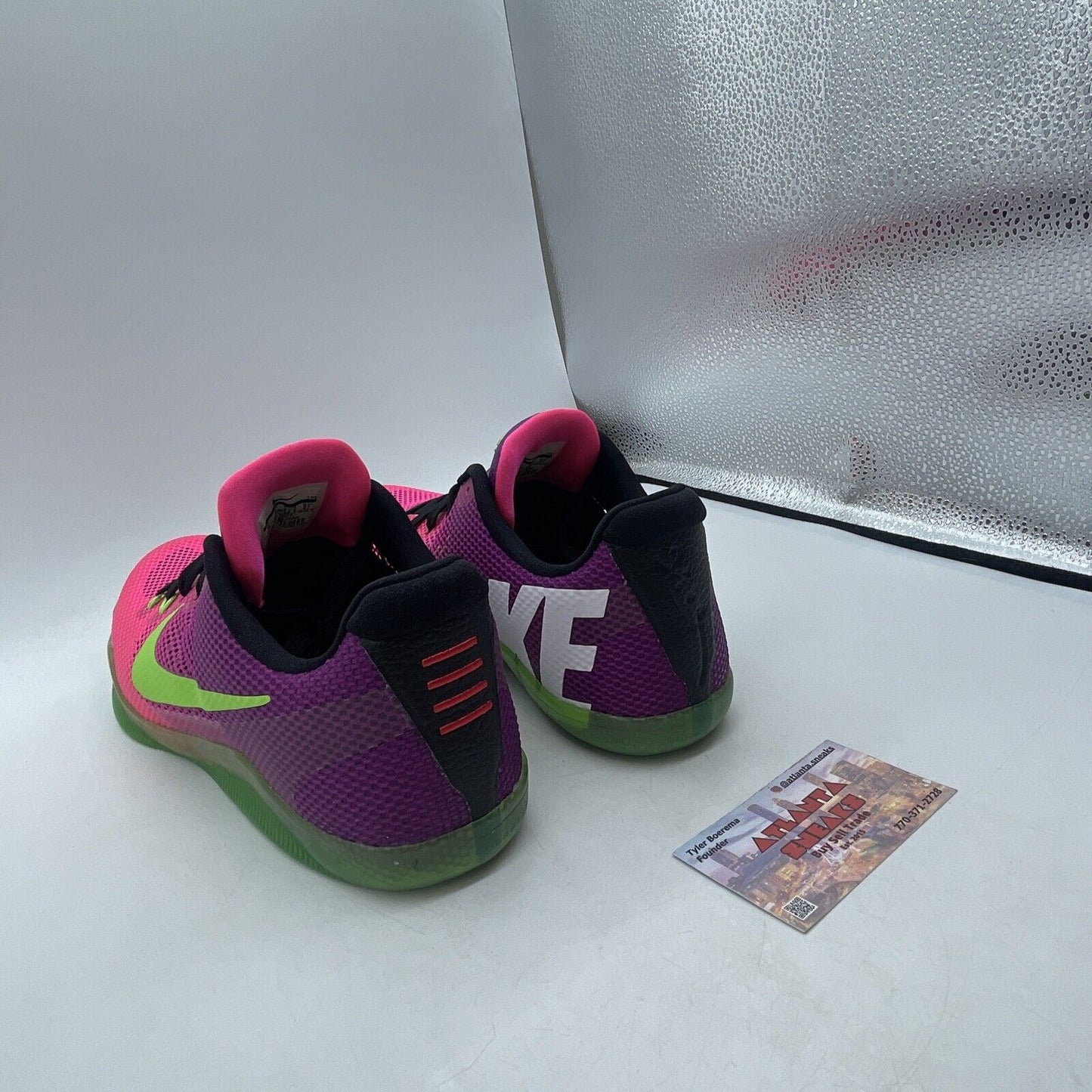 Size 9 - Nike Kobe 11 Mambacurial Pink Purple Green Black White (836183-635)