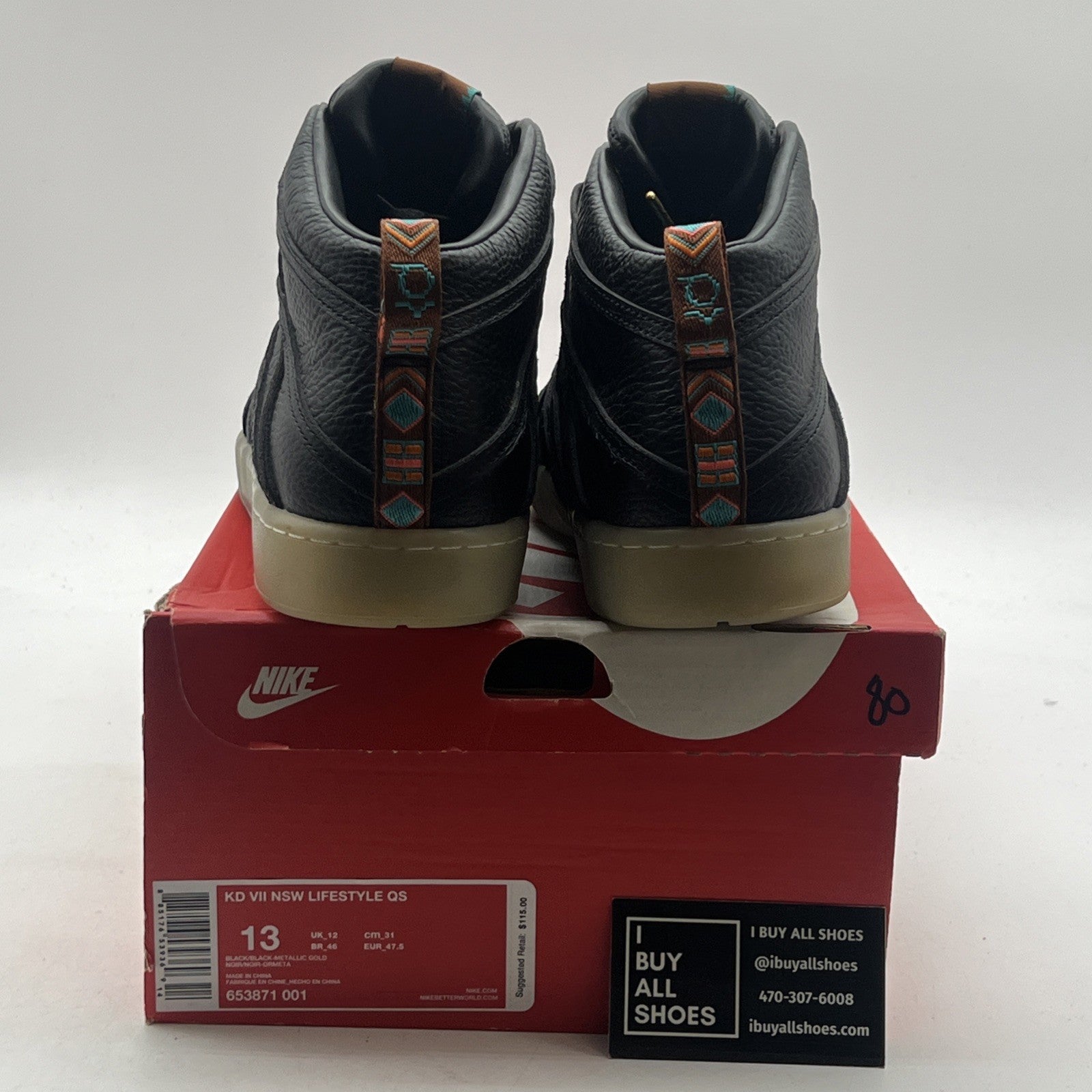 Size 13 - Nike KD 7 Lifestyle Black (653871-001)