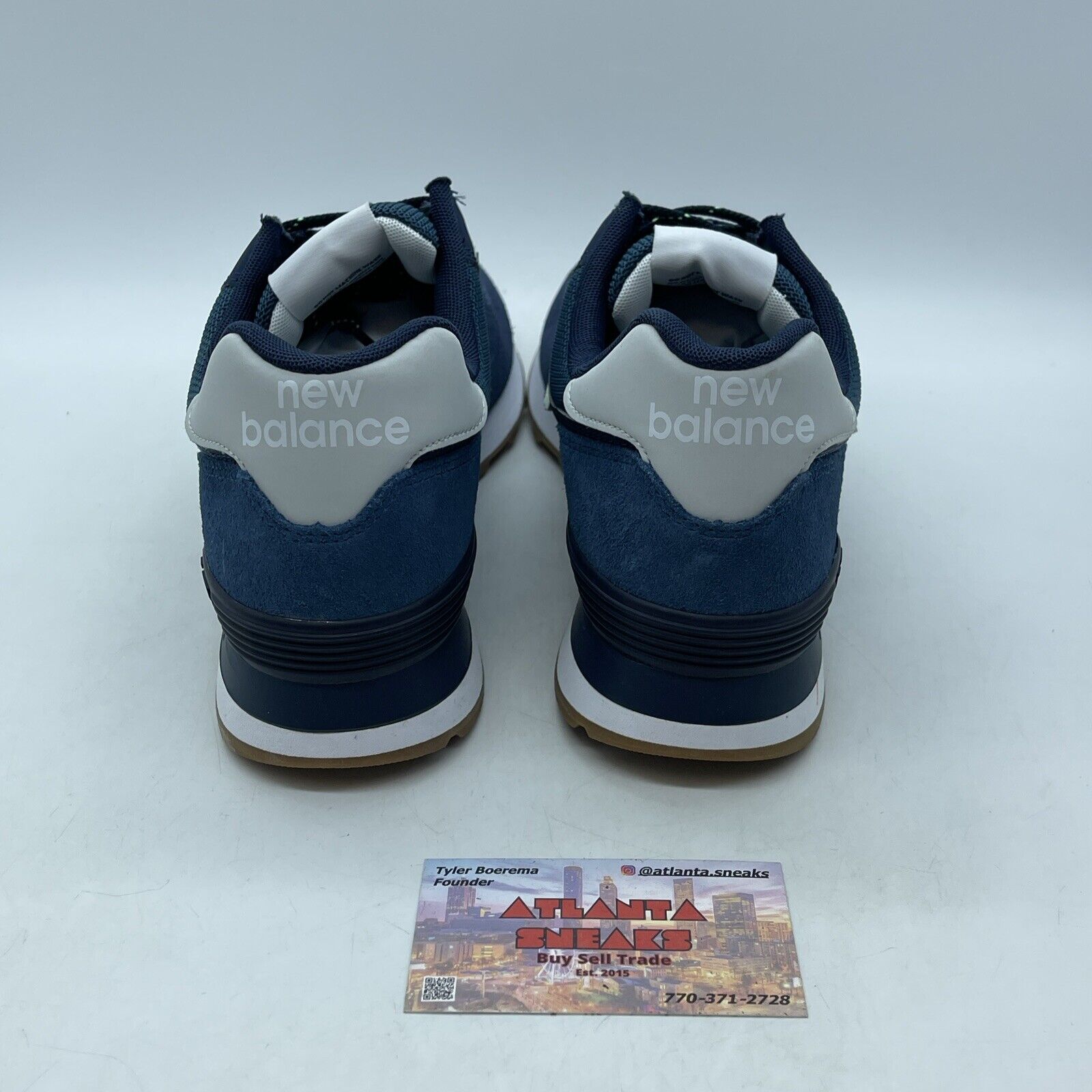 Size 9.5 - New Balance 574 Natural Indigo BB blue Grey Suede (ML574PU2)