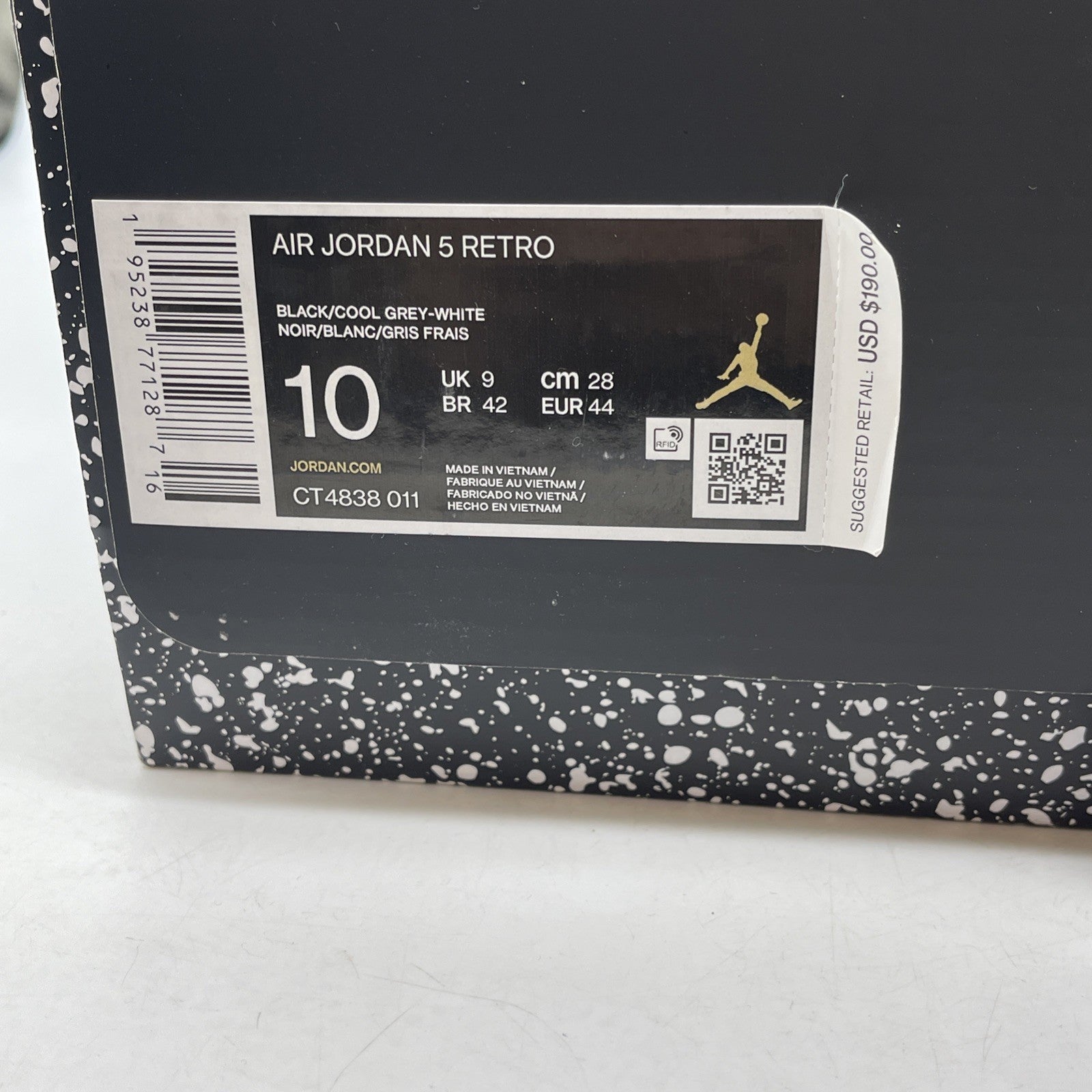 Size 10 - Jordan 5 Retro Mid Oreo Black White Suede (CT4838-011)