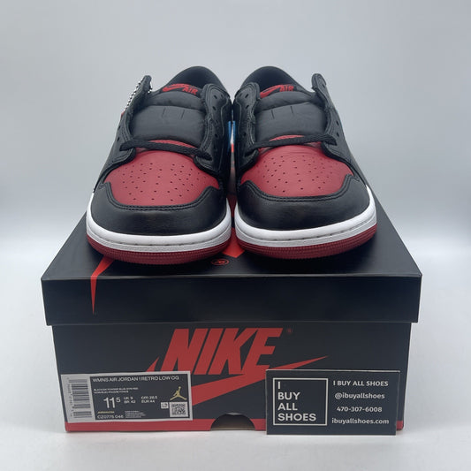 Size 11.5W - Air Jordan 1 Retro OG Low NC to Chi Black Red Blue (CZ0775-046)