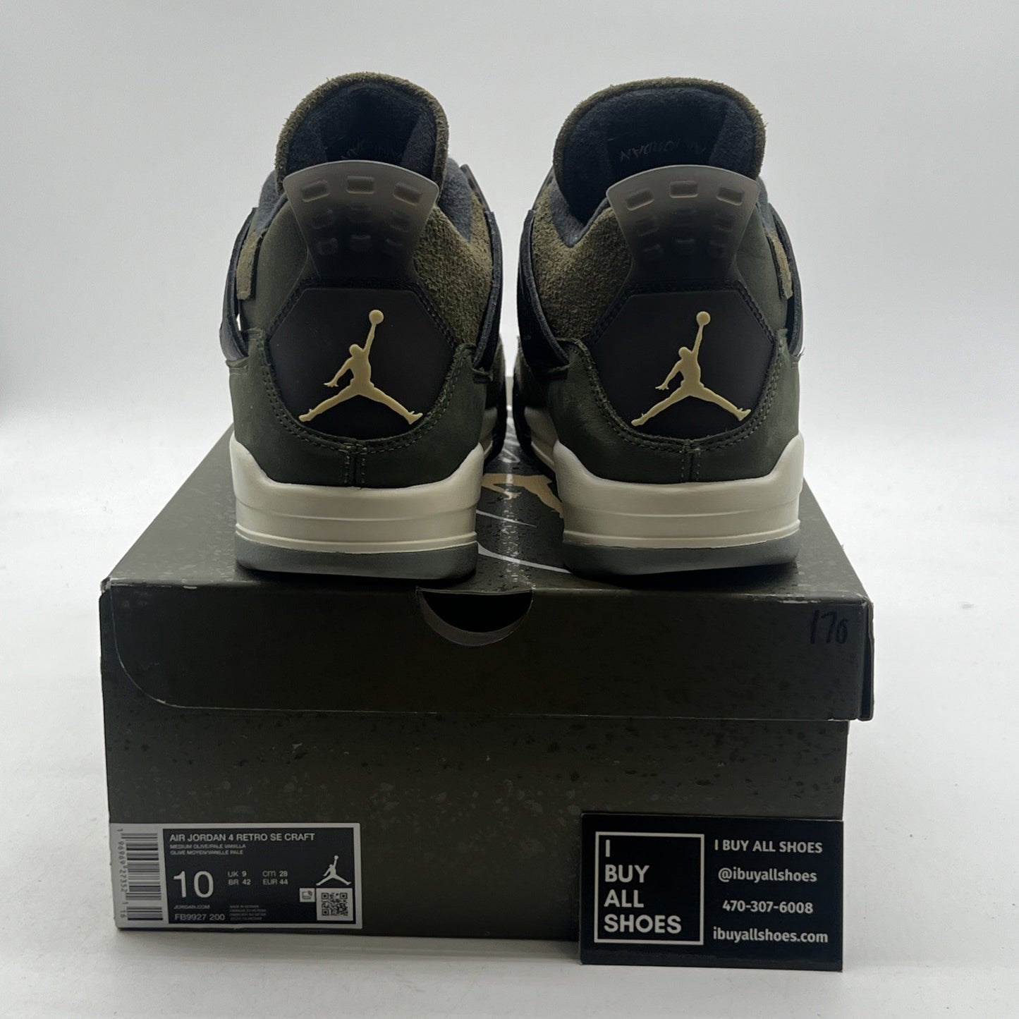 Size 10 - Air Jordan 4 SE Retro Low Craft - Olive (FB9927-200)