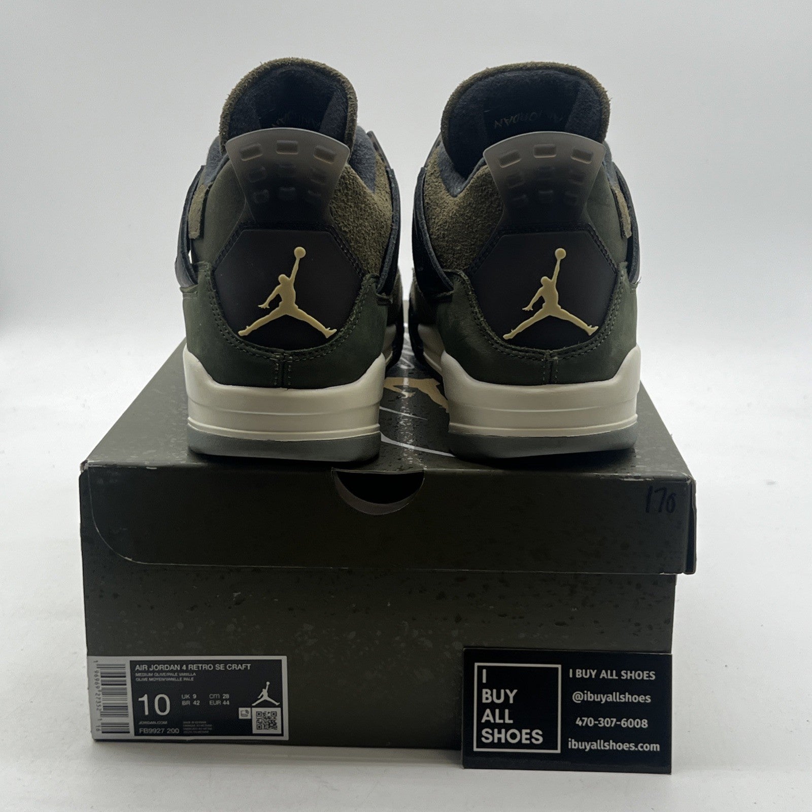 Size 10 - Air Jordan 4 SE Retro Low Craft - Olive (FB9927-200)