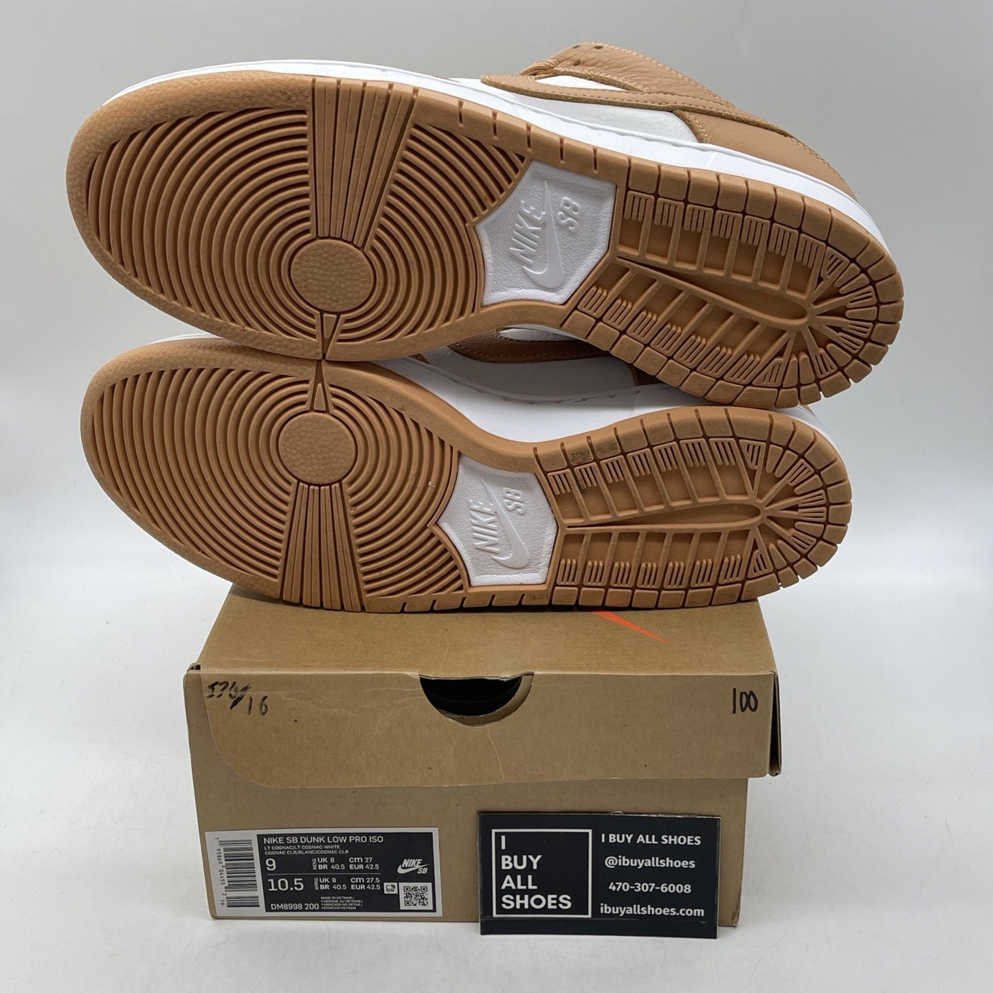 Size 9 - Nike Dunk Pro ISO SB Low Light Cognac