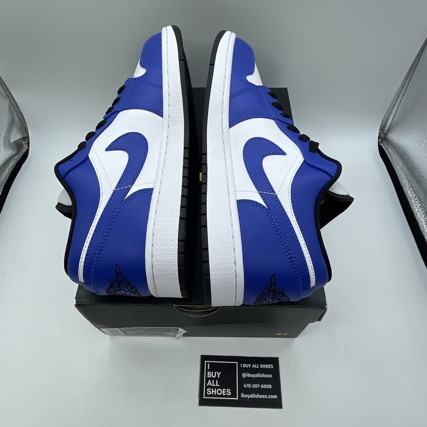 Size 10.5 - Air Jordan 1 Low Game Royal Blue White Leather (553558-124)