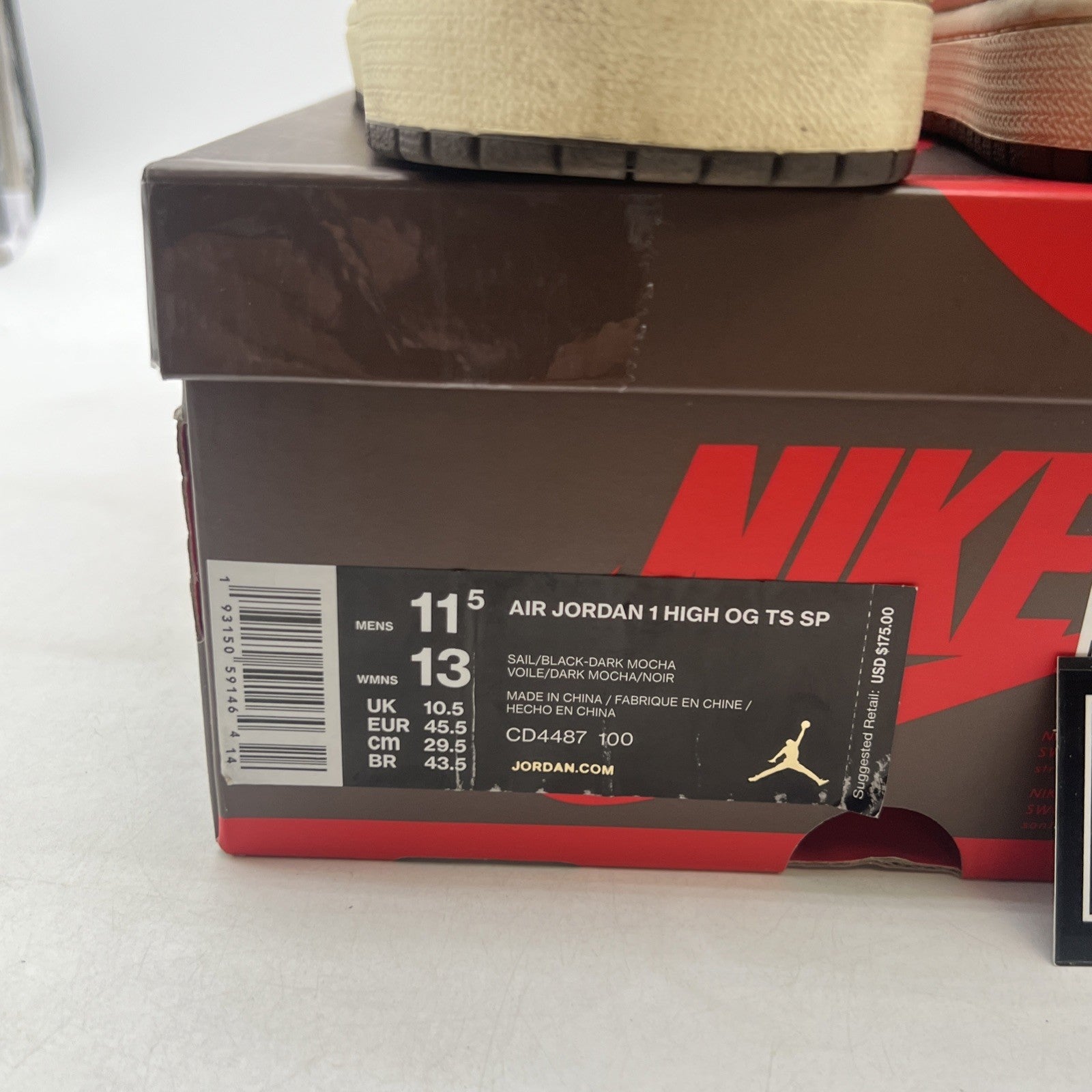 Size 11.5 - Air Jordan 1 Retro OG x Travis Scott High Mocha (CD4487-100)