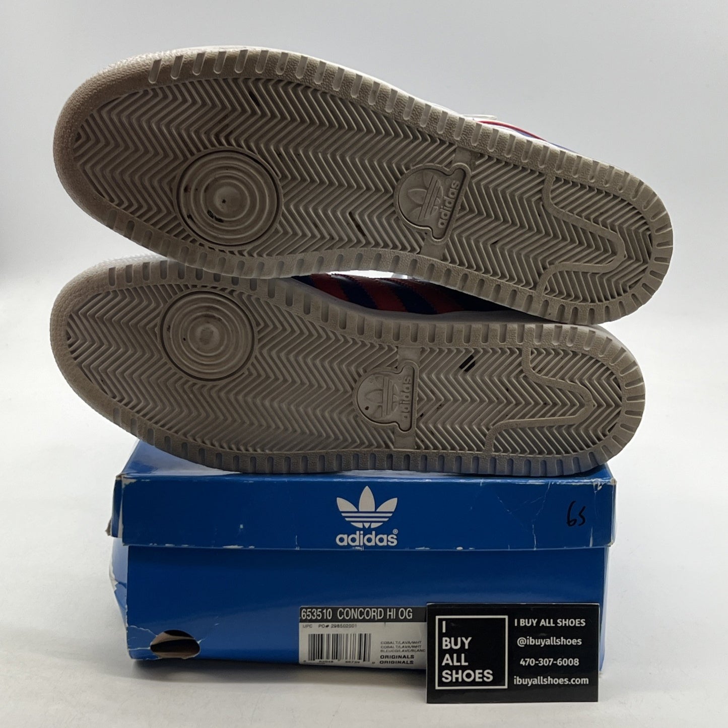 Size 11 - Adidas Concord Blue Leather High Top Sneaker (663510)