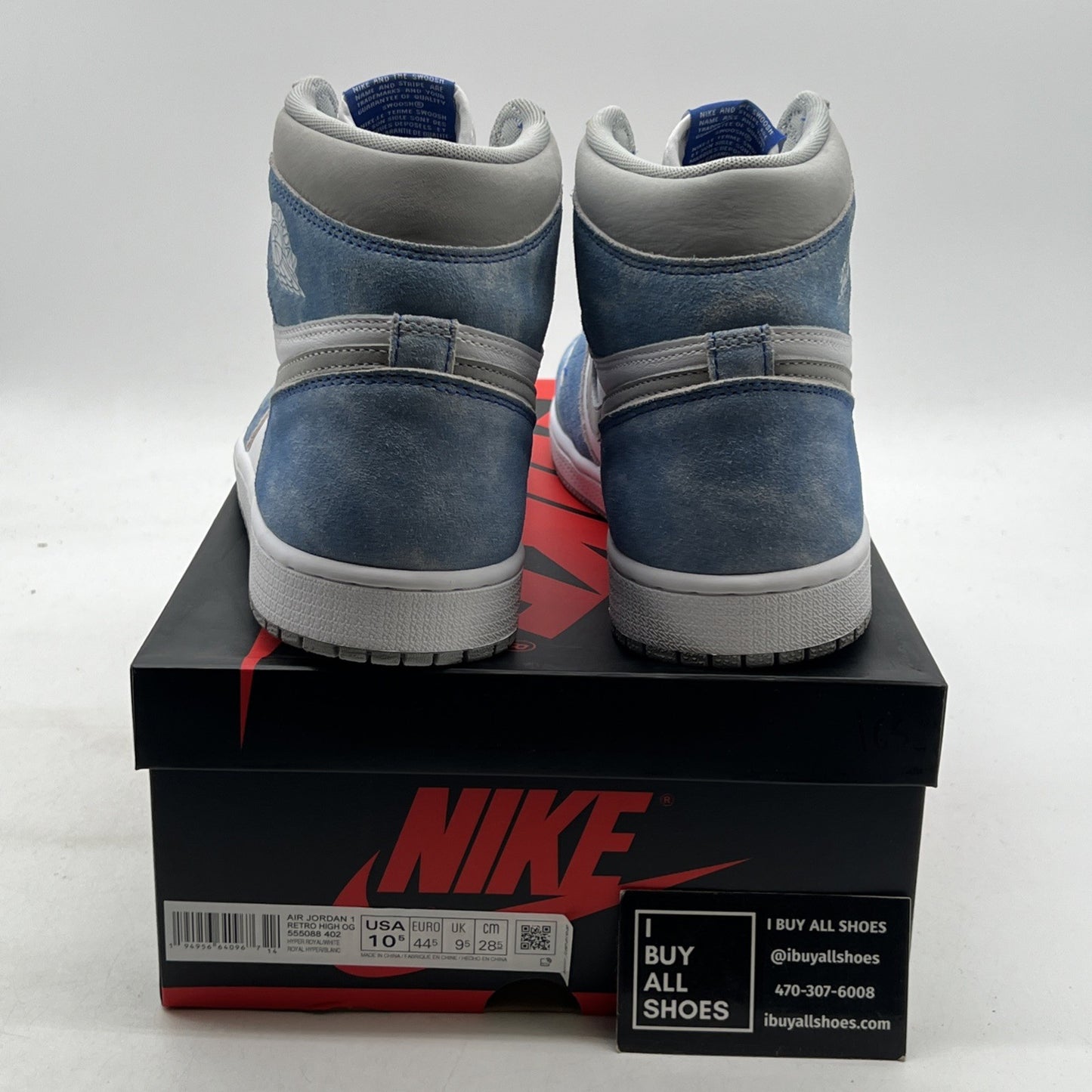 Size 10.5 - Air Jordan 1 Retro OG High Hyper Royal (555088-402)