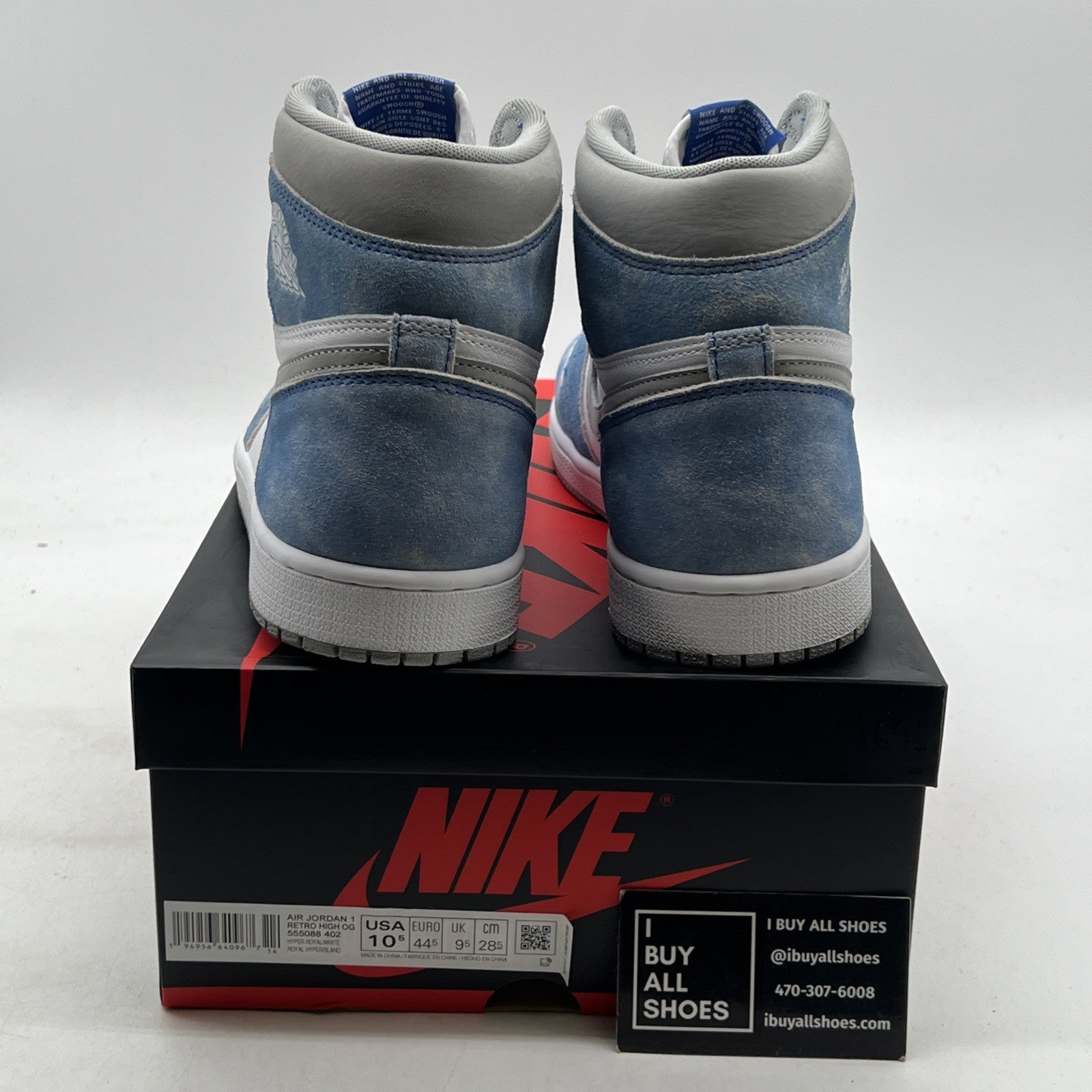 Size 10.5 - Air Jordan 1 Retro OG High Hyper Royal (555088-402)