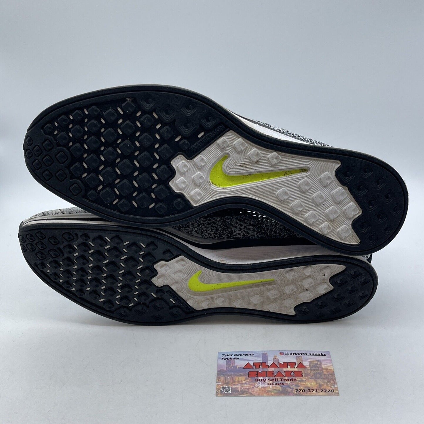 Size 11 - Nike Flyknit Racer Oreo 1.0 Black White Suede (526628-101)