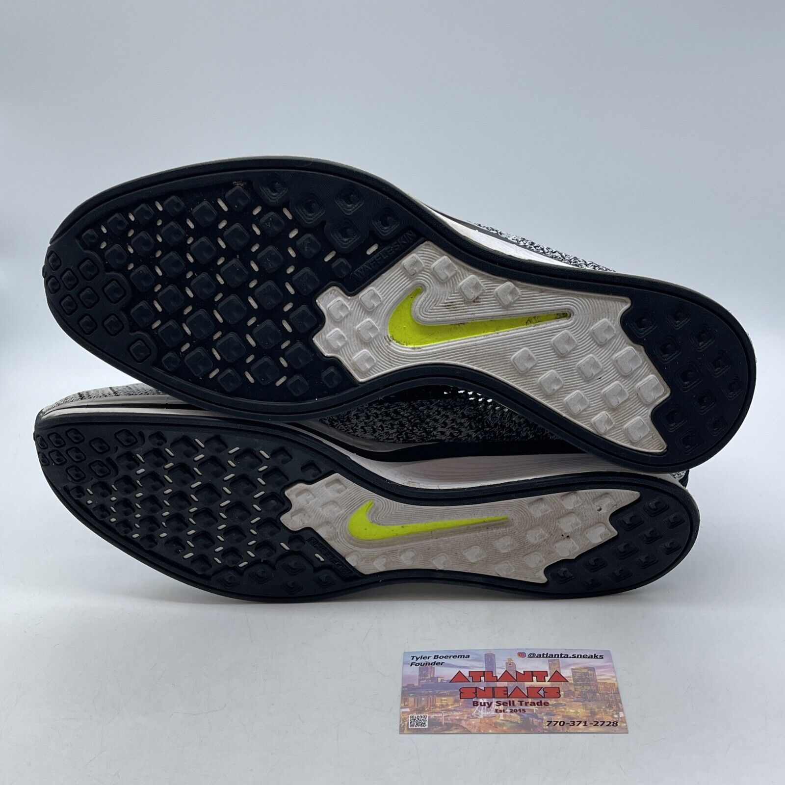 Size 11 - Nike Flyknit Racer Oreo 1.0 Black White Suede (526628-101)