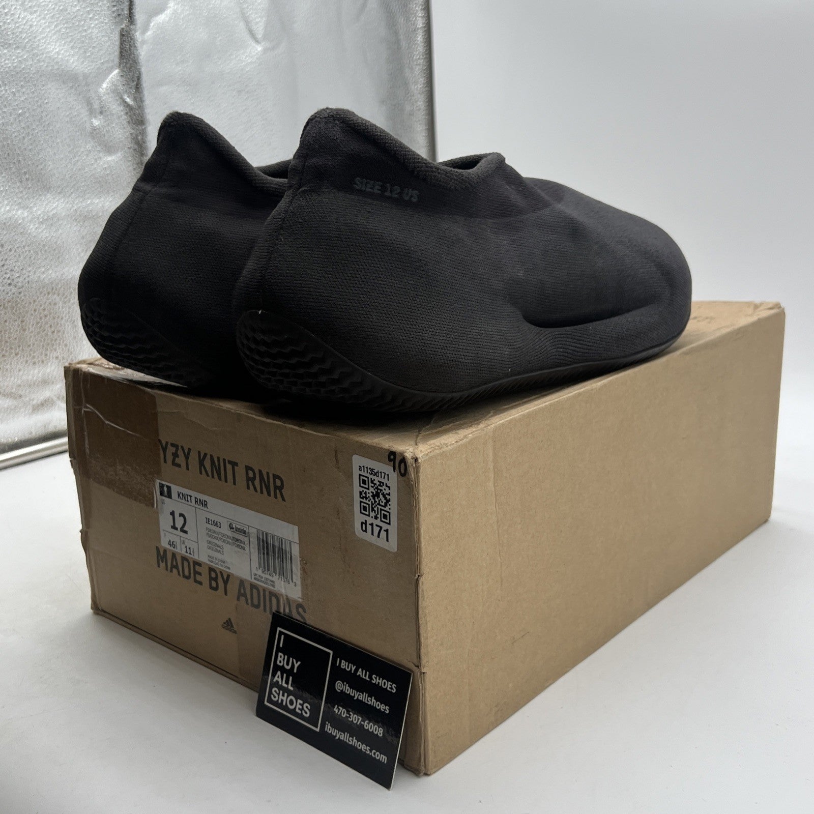 Size 12 - adidas Yeezy Knit Runner Fade Onyx (IE1663)